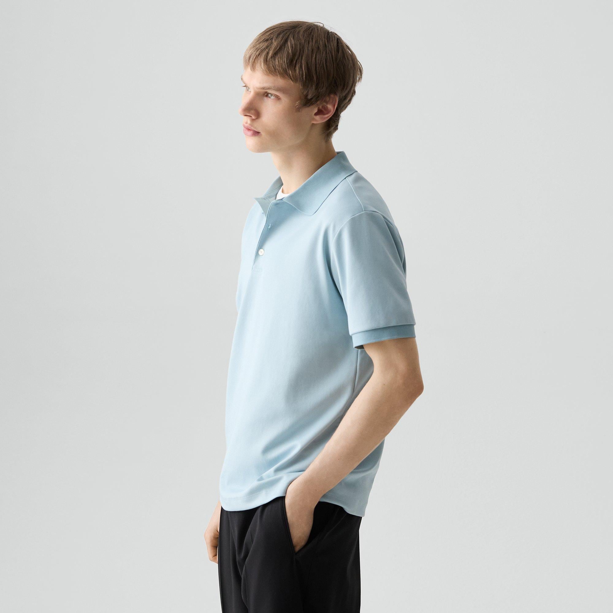 Polo Shirt in Cotton-Blend Jacquard