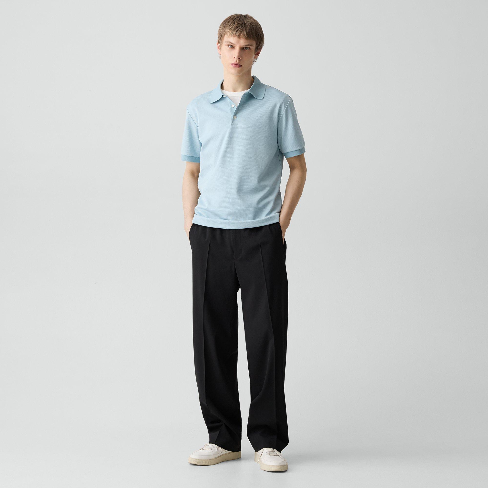 Polo Shirt in Cotton-Blend Jacquard