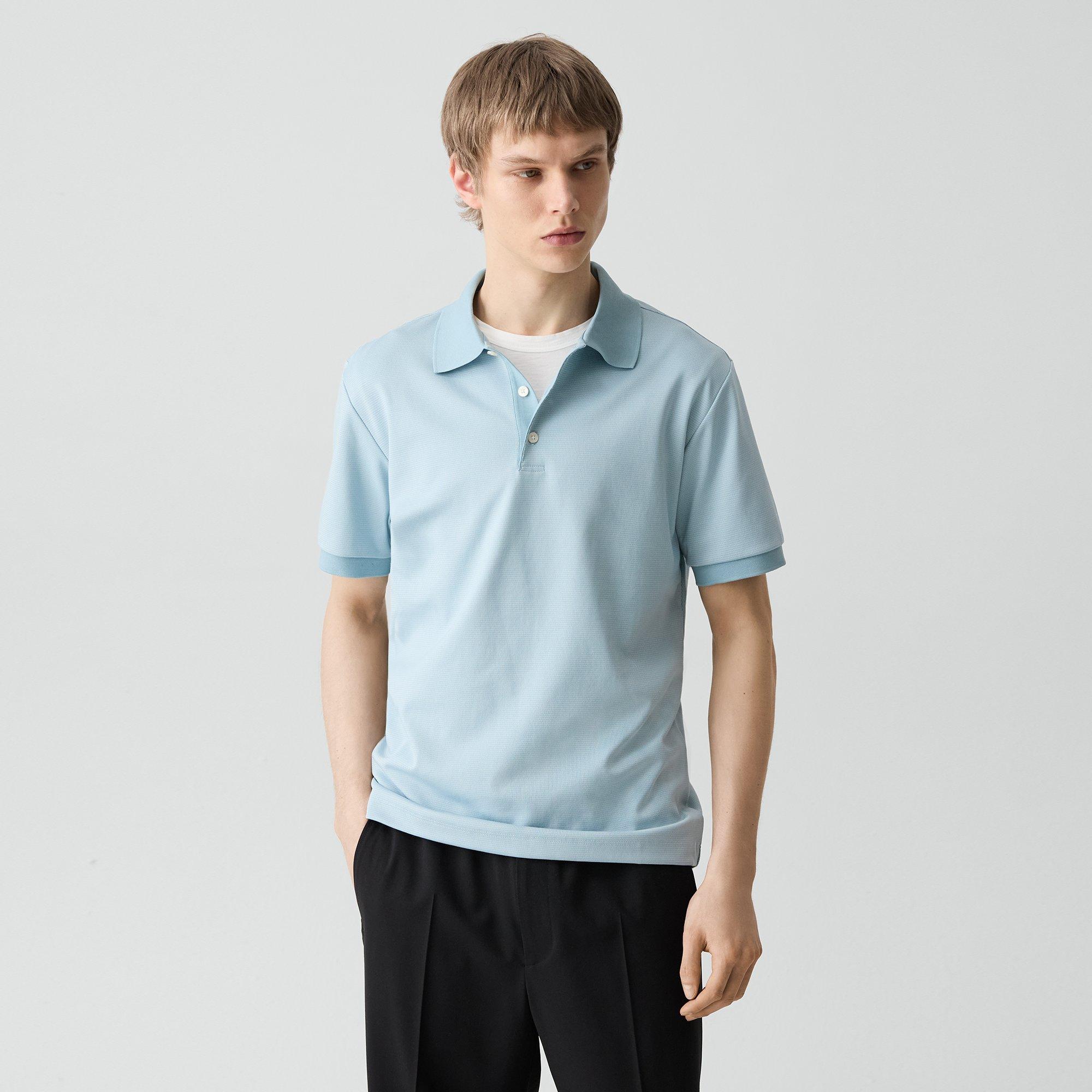 Polo Shirt in Cotton-Blend Jacquard