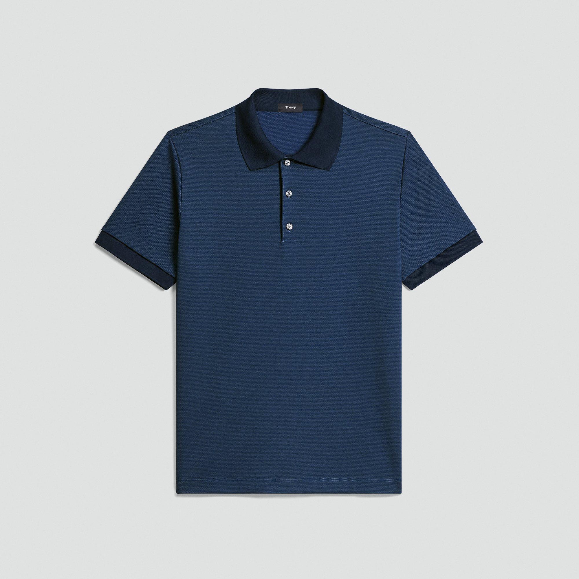 Polo Shirt in Cotton-Blend Jacquard
