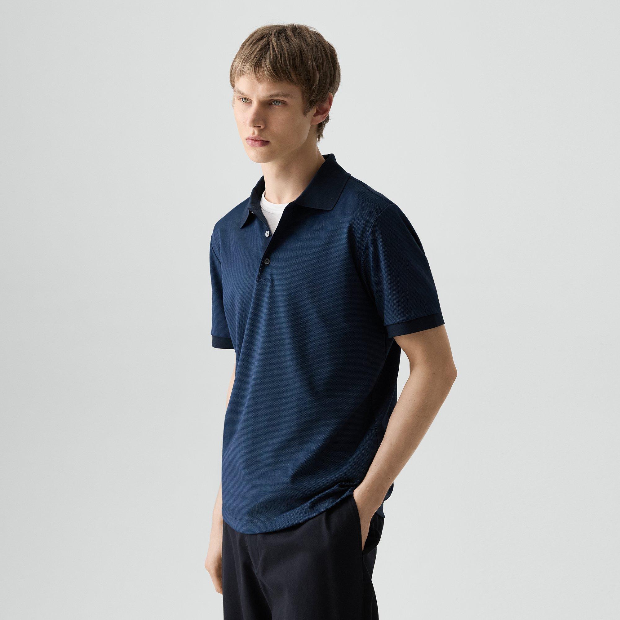 Polo Shirt in Cotton-Blend Jacquard