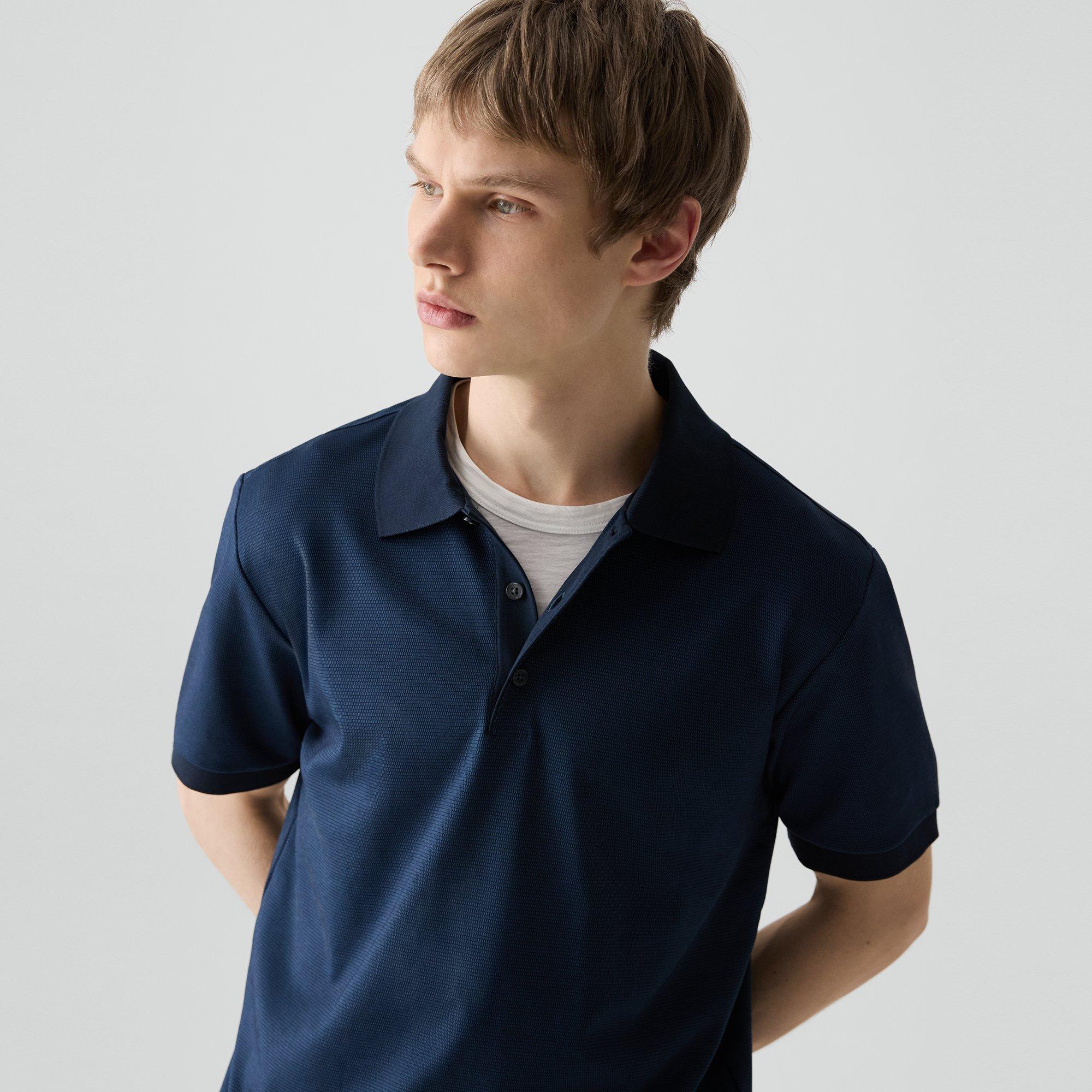 Polo Shirt in Cotton-Blend Jacquard