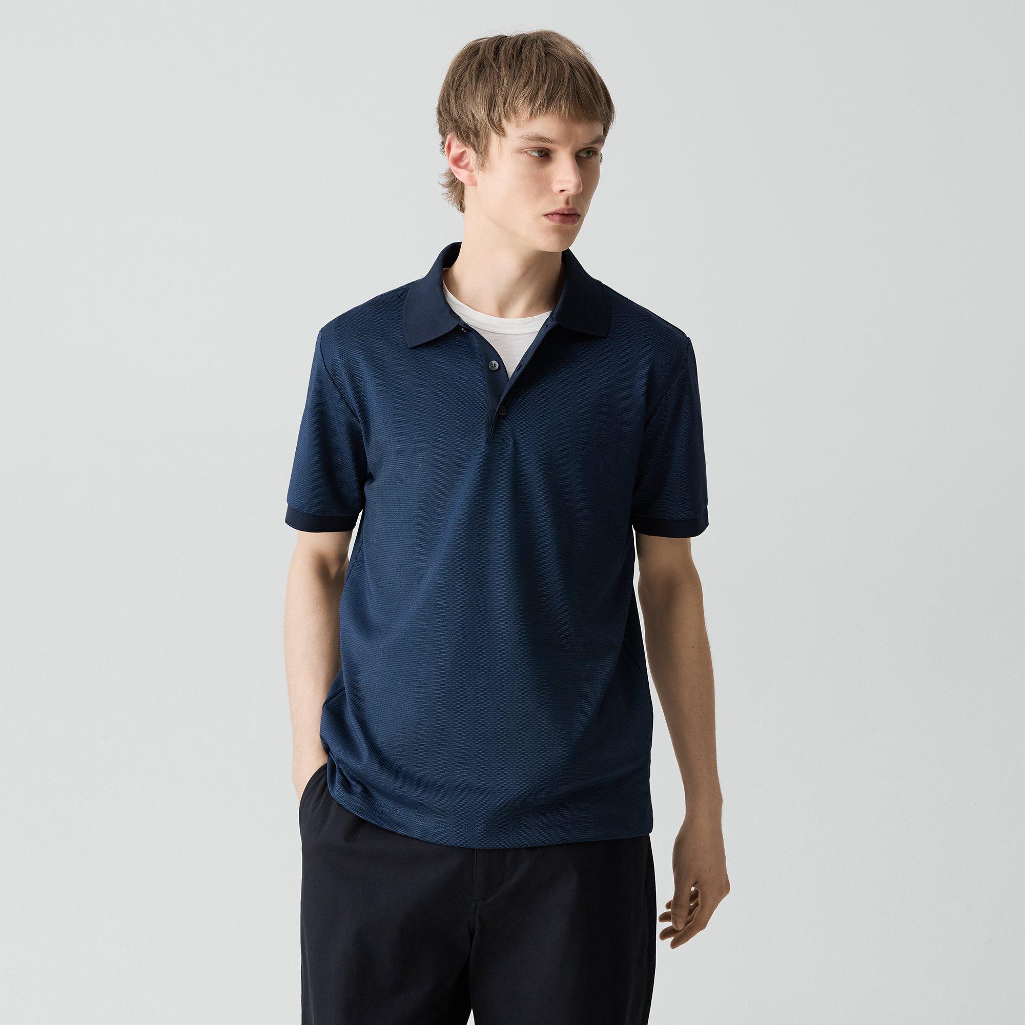 Polo Shirt in Cotton-Blend Jacquard