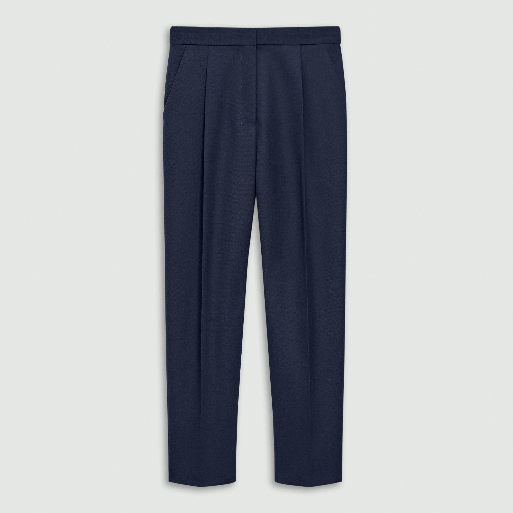 Tapered High-Rise Pant in Wool-Blend