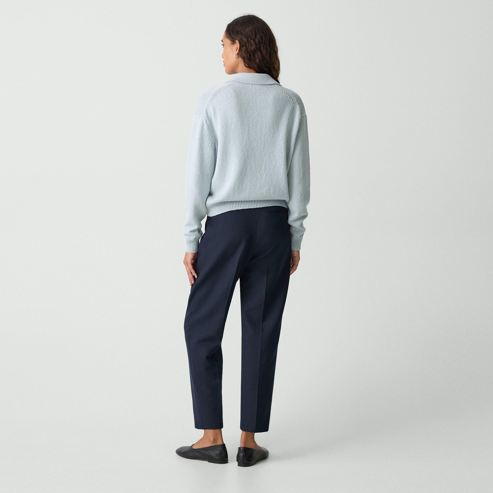 Tapered High-Rise Trousers in Wool-Blend