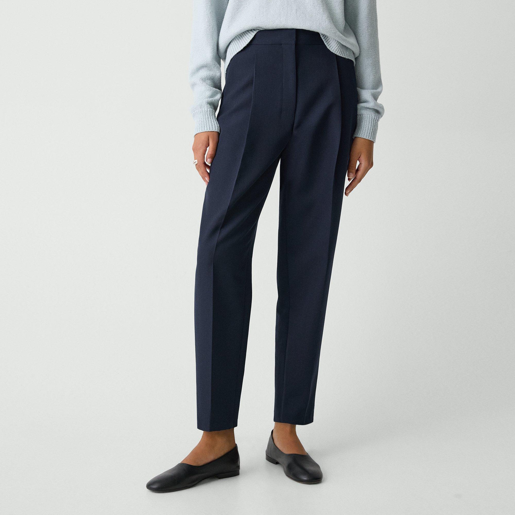 Tapered High-Rise Pant in Wool-Blend