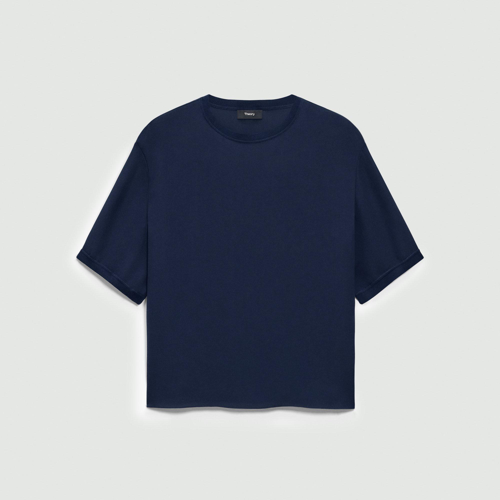 Boxy Tee in Silk Georgette