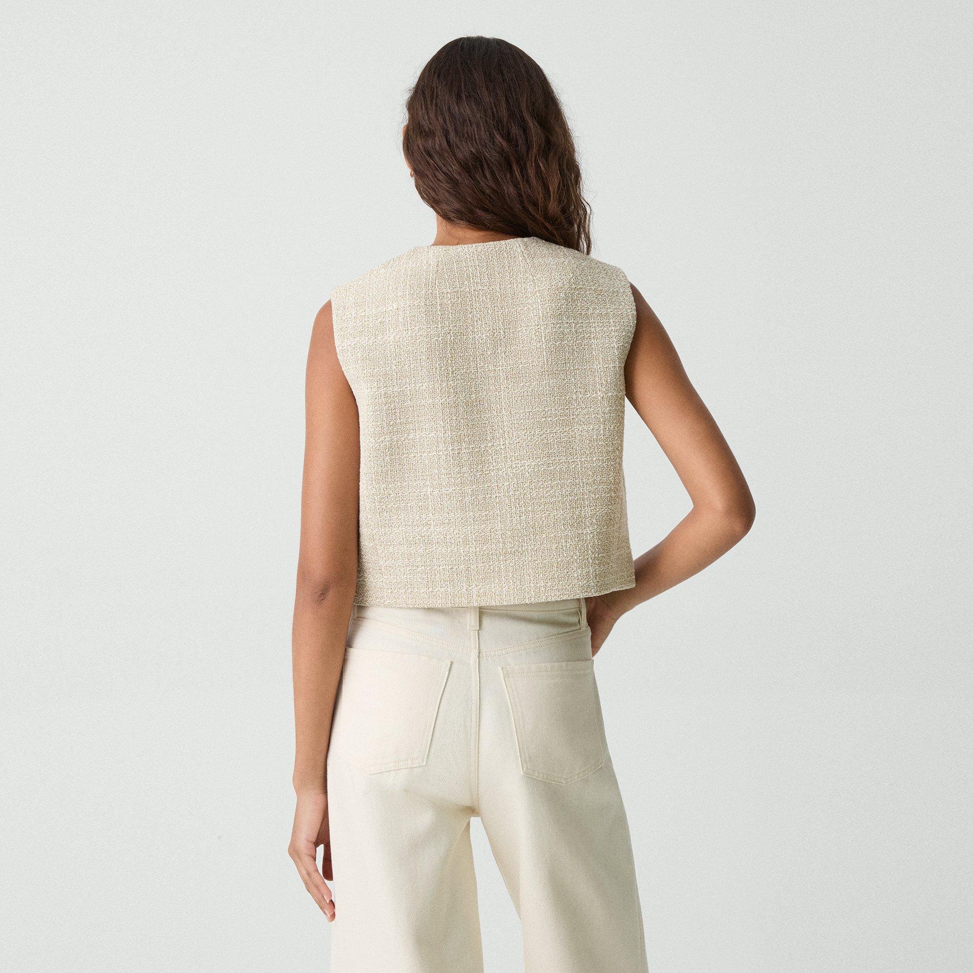 Patch Pocket Vest in Texture Tweed