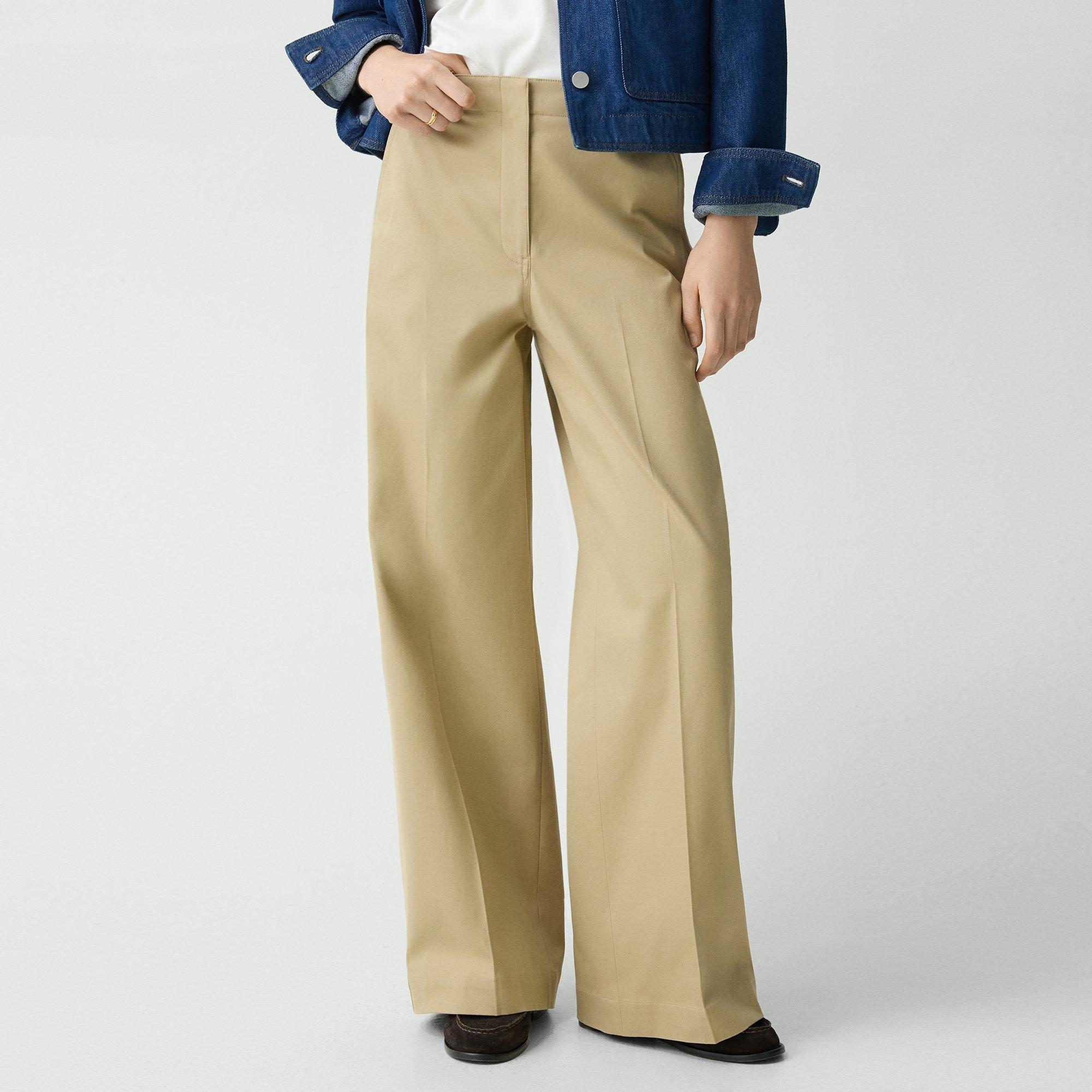 Pantalon décontracté en coton chino