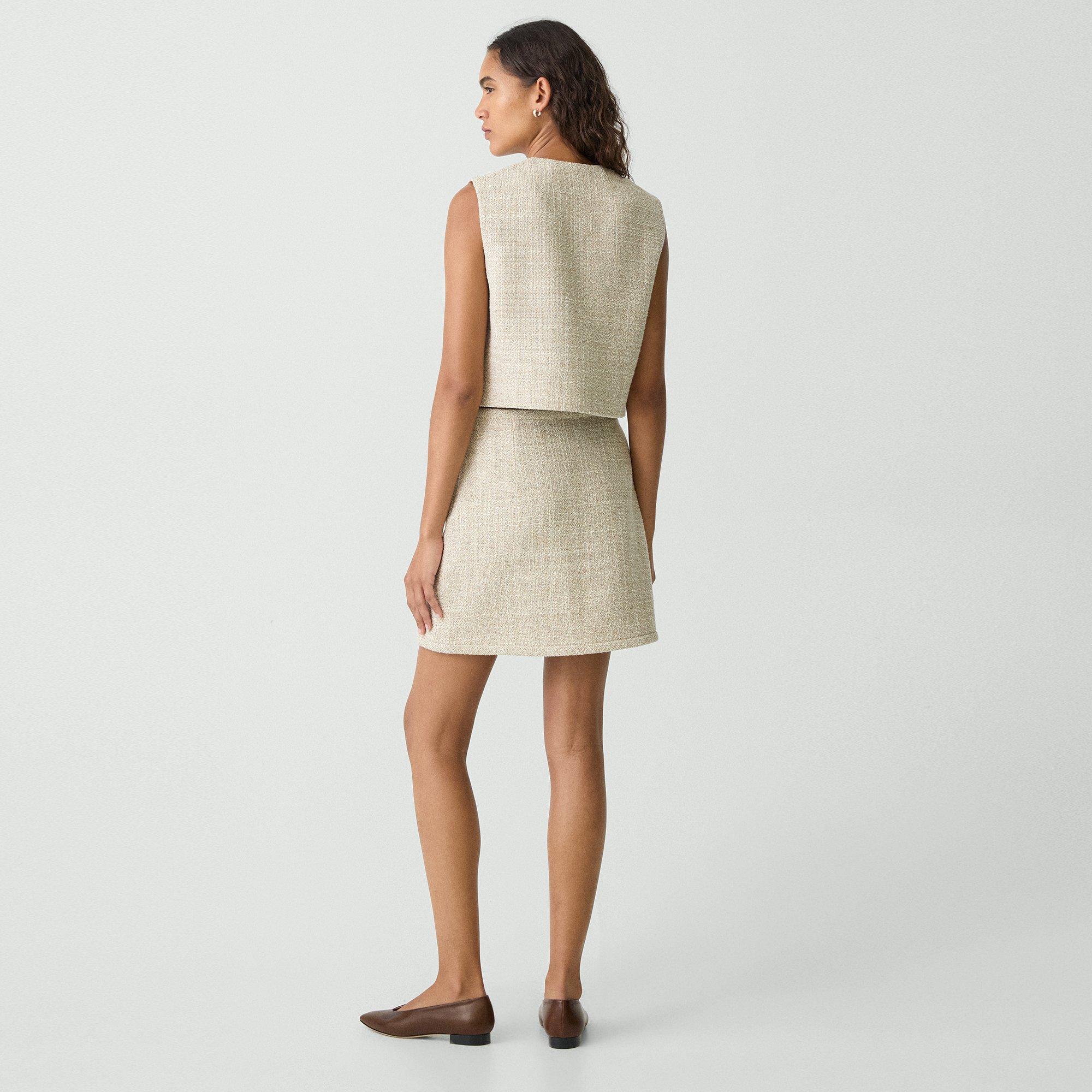 A-Line Mini Skirt in Texture Tweed