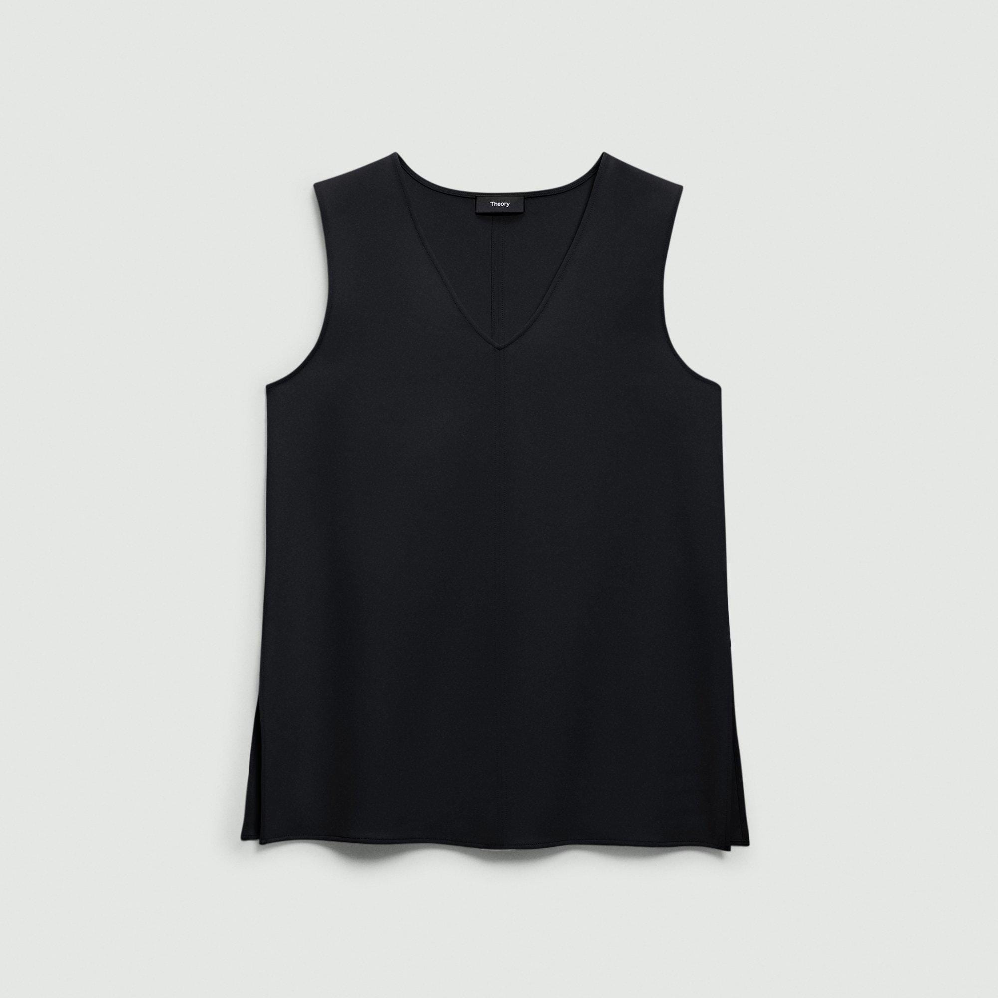 Admiral Crepe V-Neck Blouse | Theory