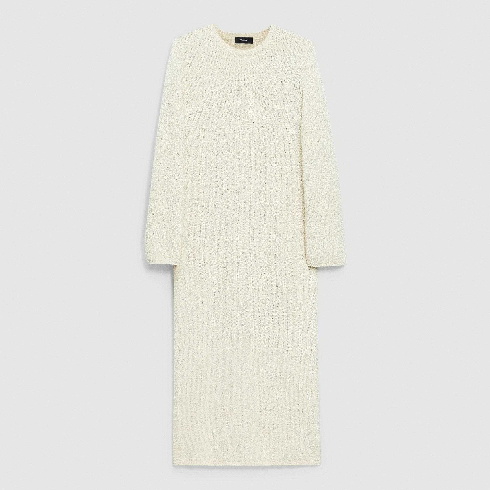 Bouclé Midi Dress in Cotton-Blend