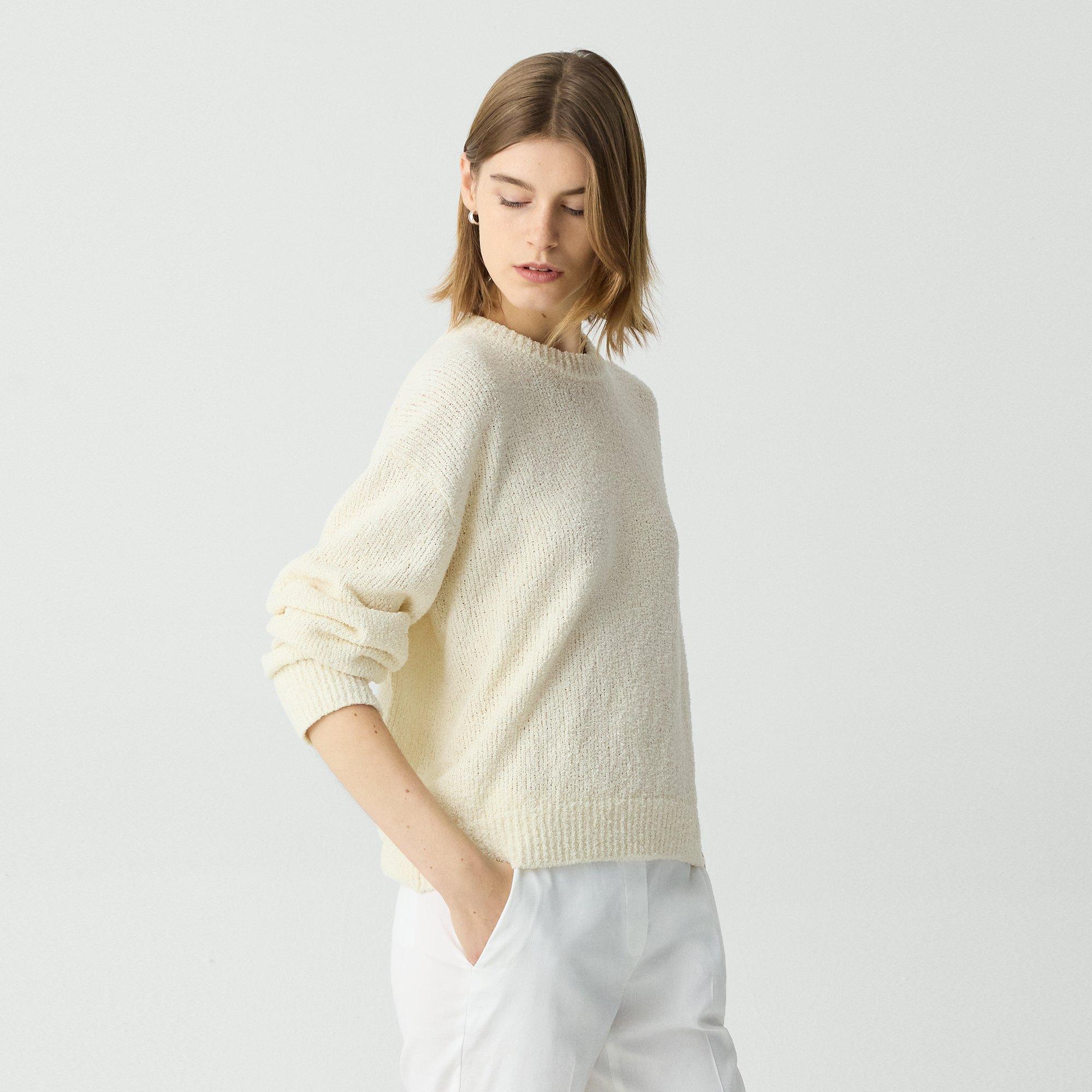 Bouclé-Sweatshirt aus Baumwollmischung