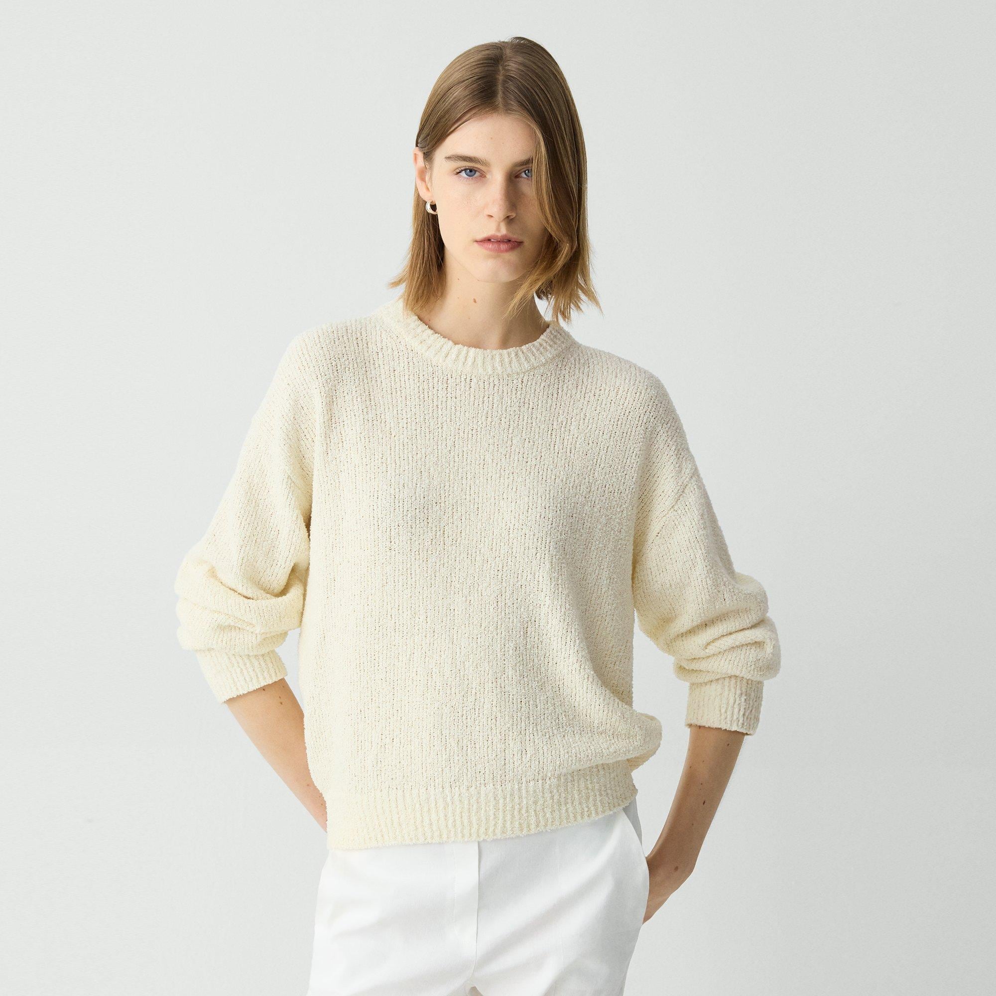 Bouclé-Sweatshirt aus Baumwollmischung