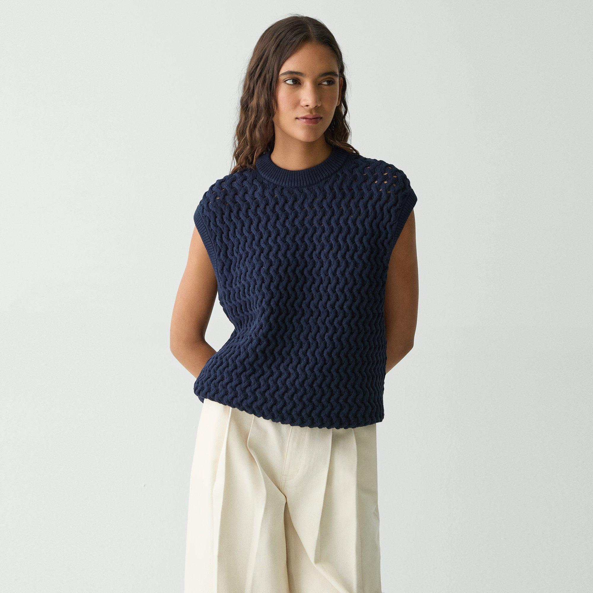 Sweater Vest in Rounded Cotton