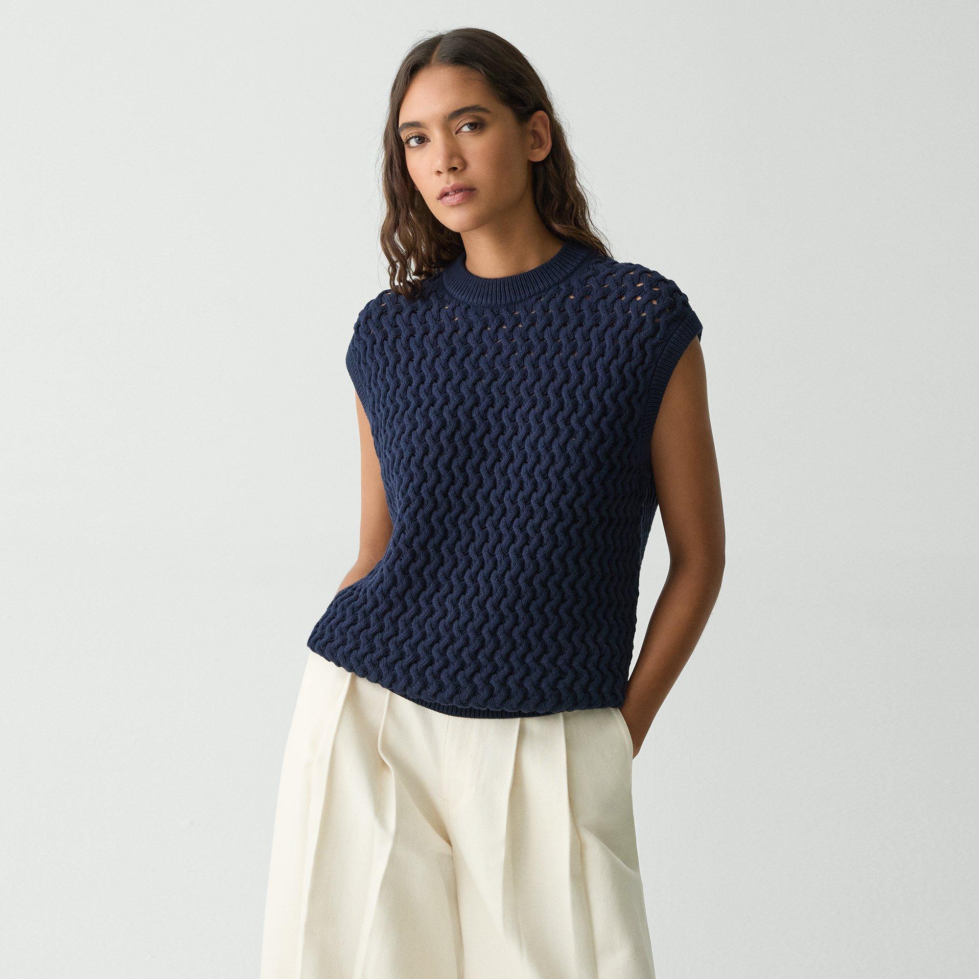 Sweater Vest in Rounded Cotton