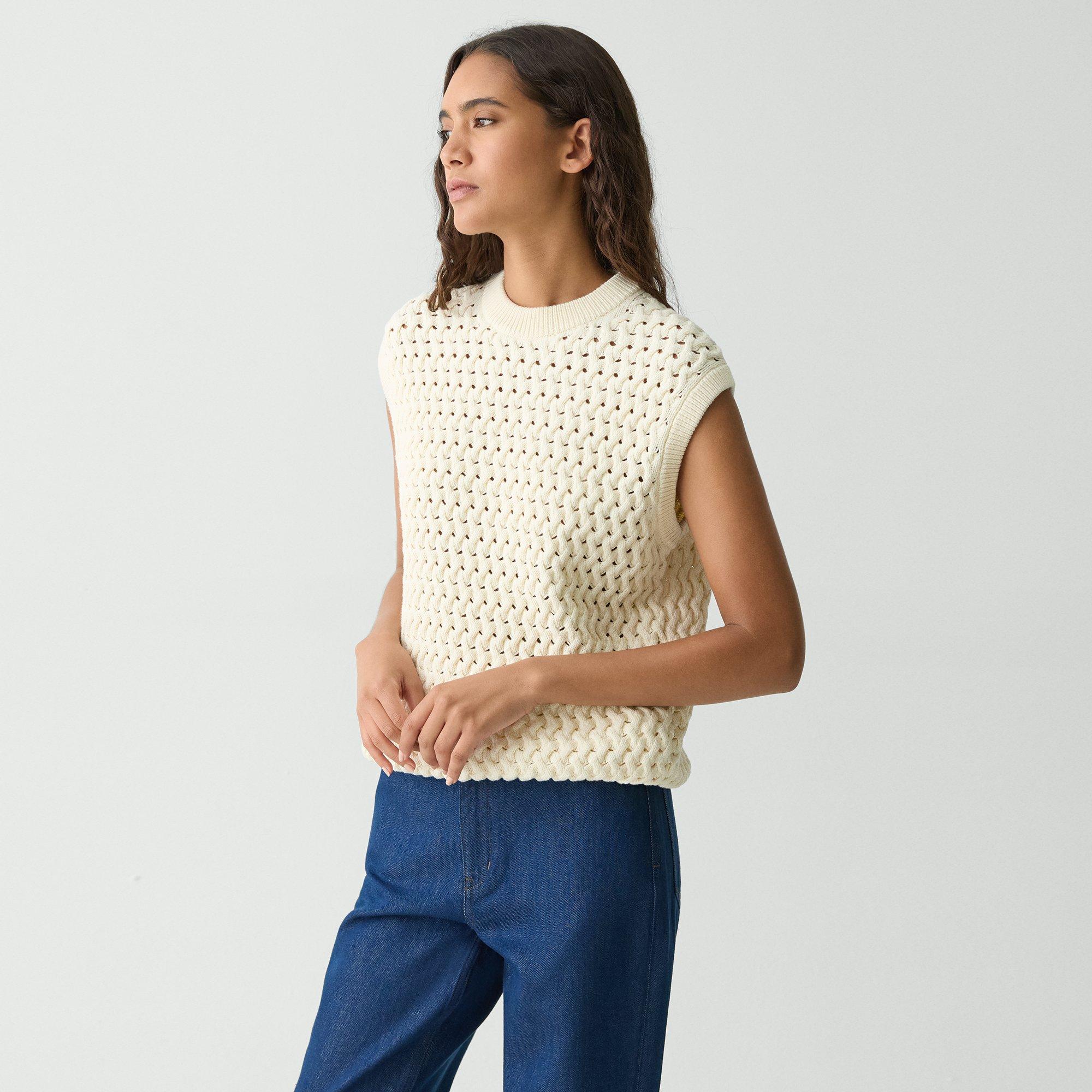 Sweater Vest in Rounded Cotton