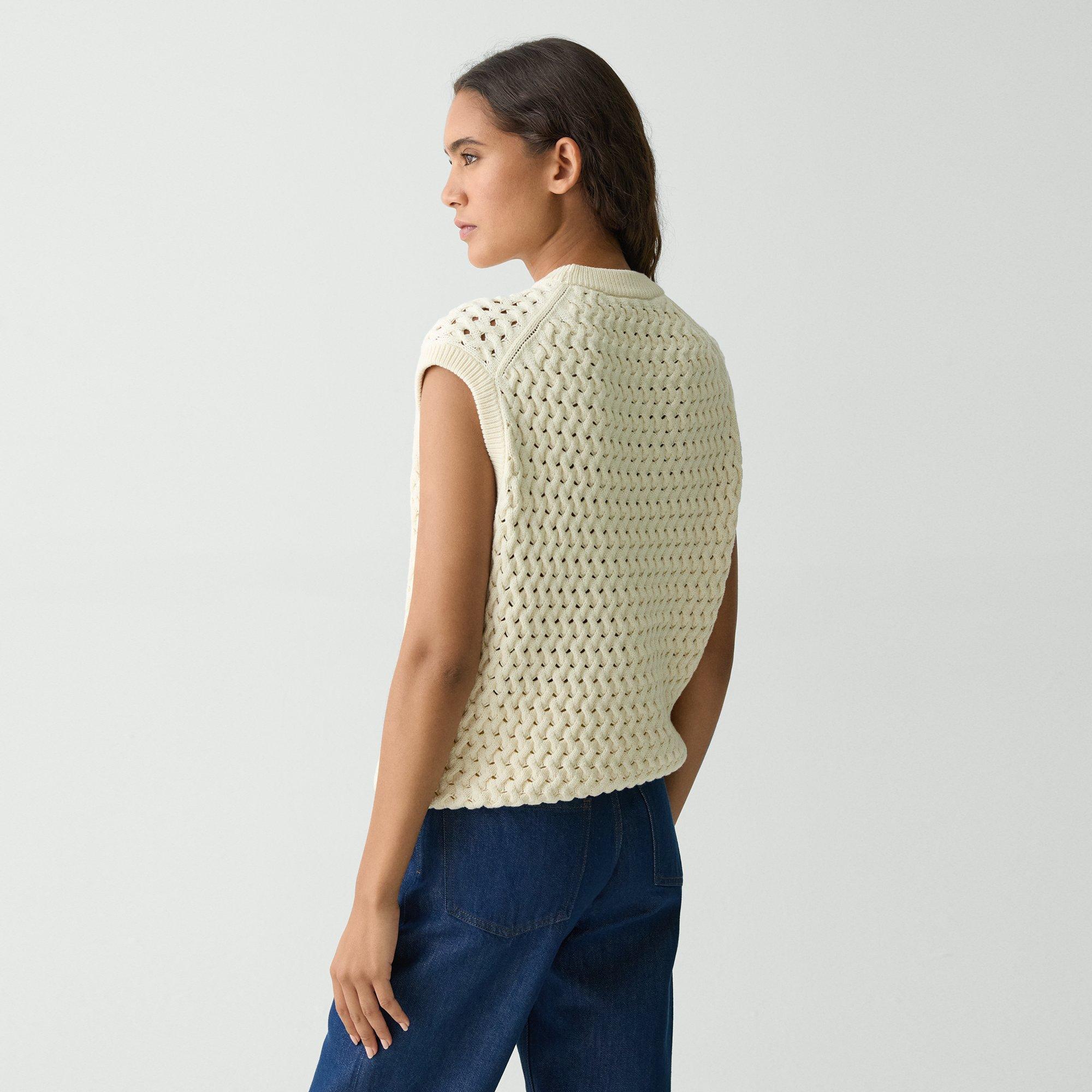 Sweater Vest in Rounded Cotton