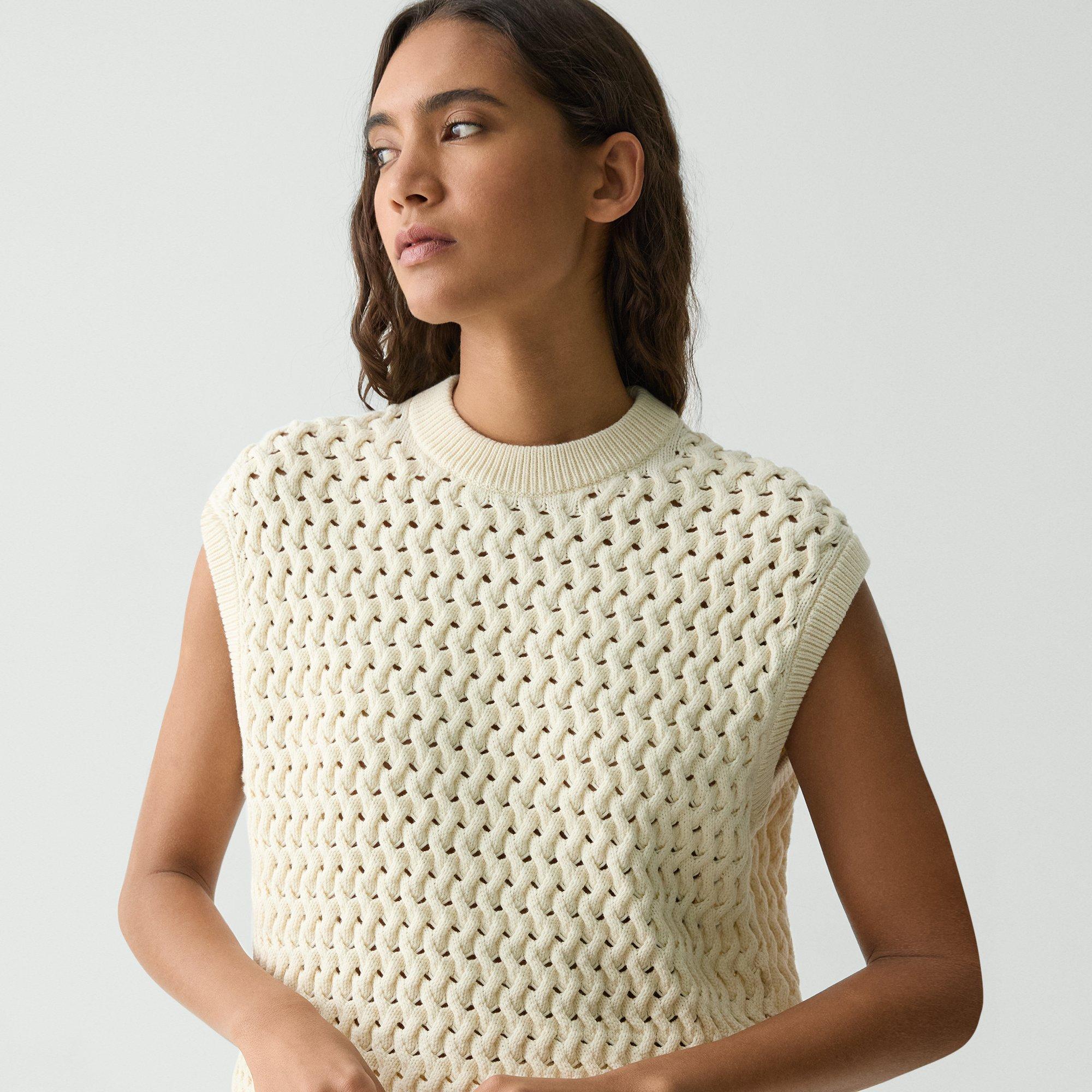 Sweater Vest in Rounded Cotton