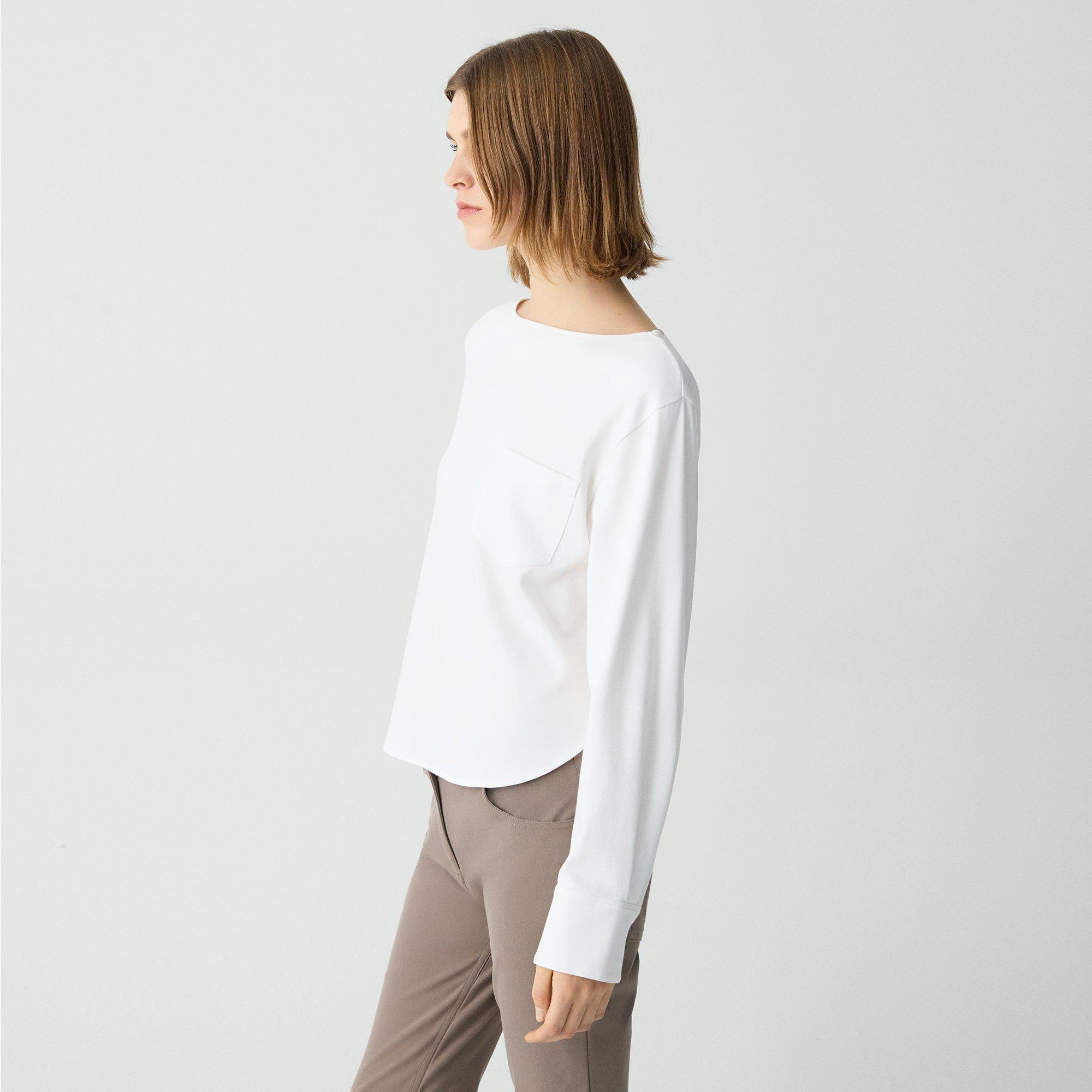 Boatneck Top in Cotton Jersey