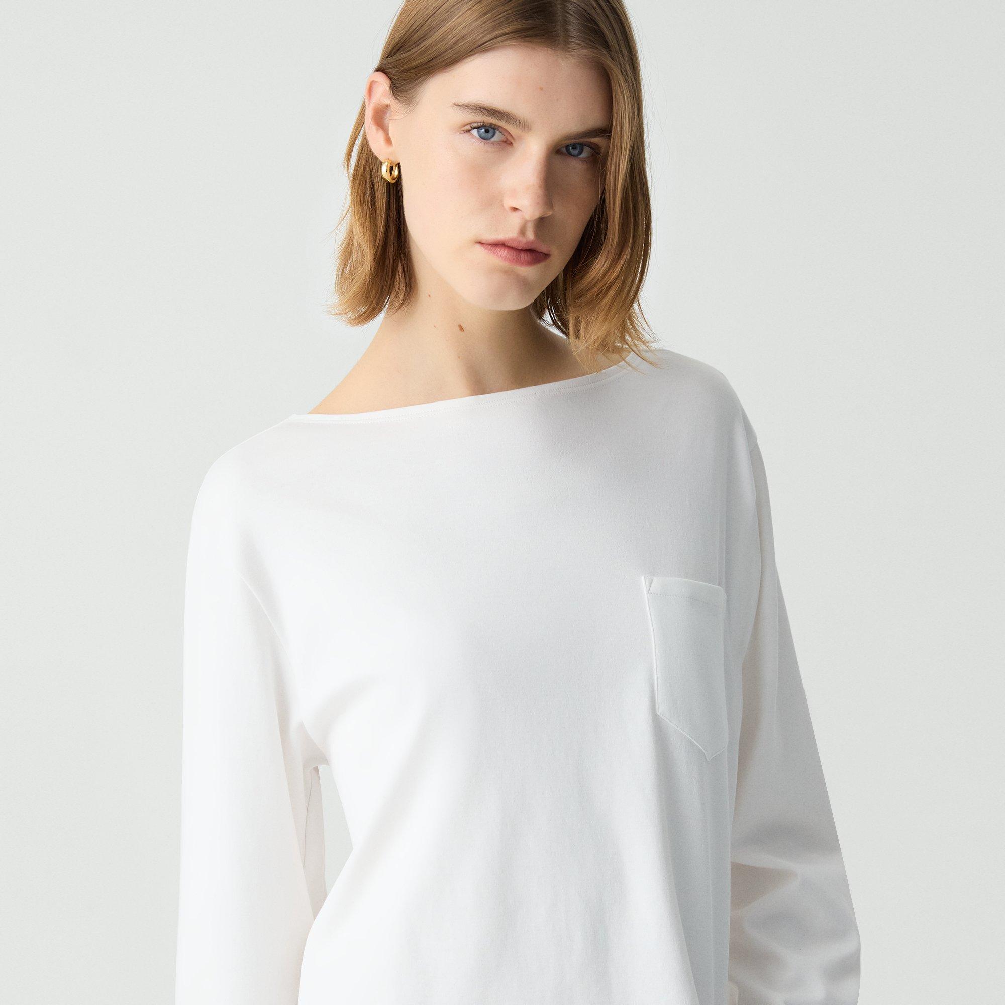 Boatneck Top in Cotton Jersey