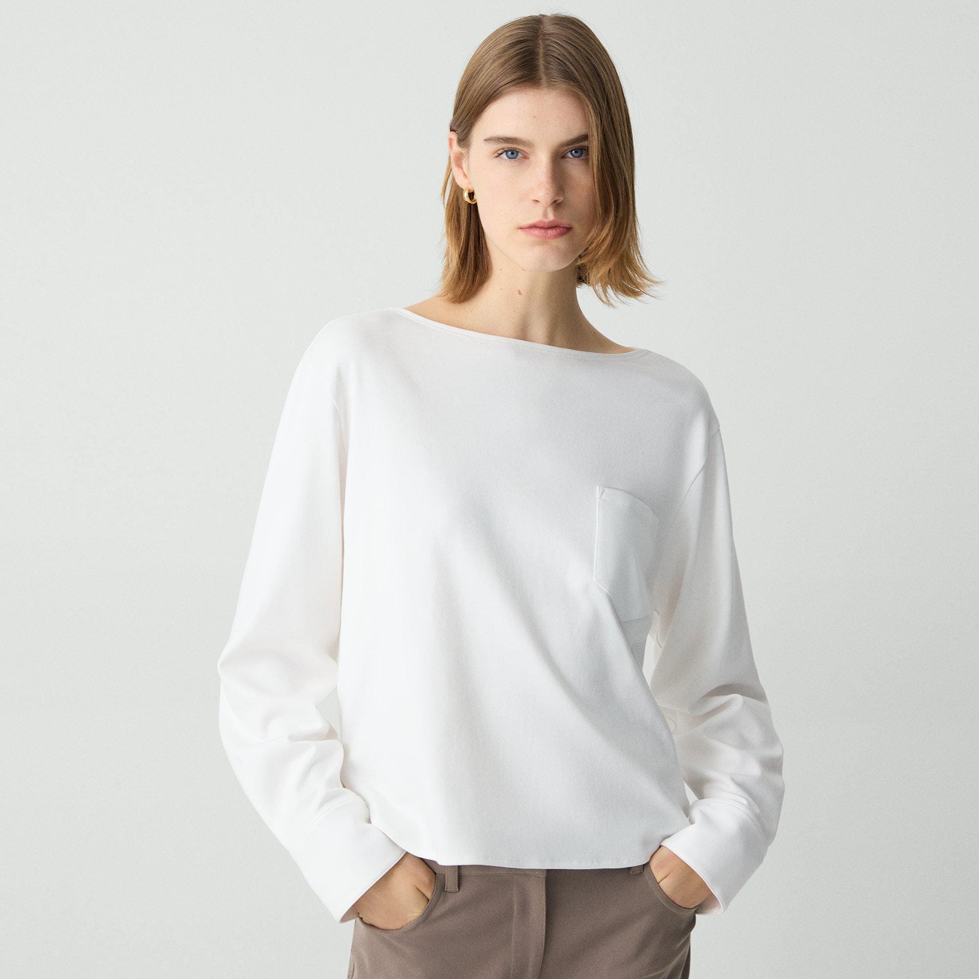 Boatneck Top in Cotton Jersey