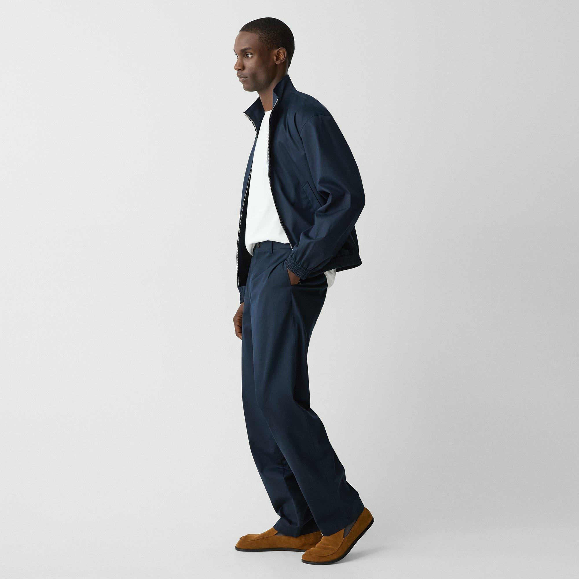 Straight Trousers in Cotton-Blend Twill