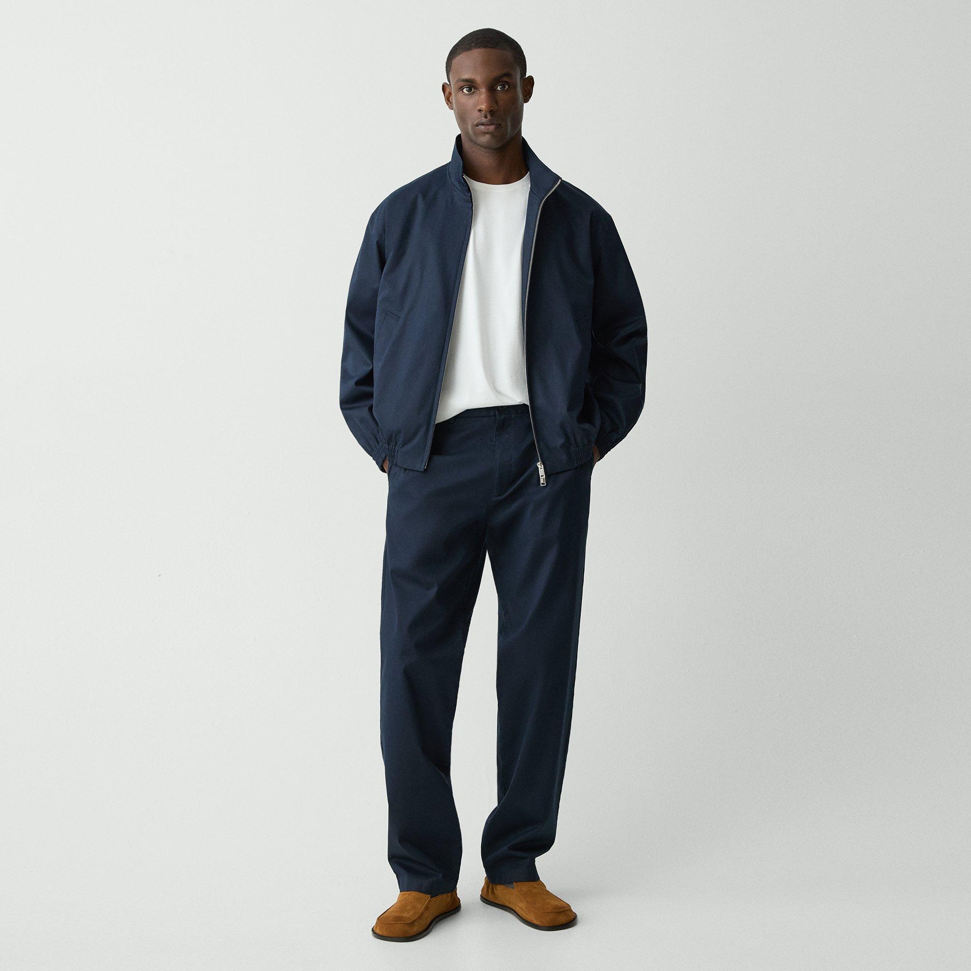 Straight Trousers in Cotton-Blend Twill