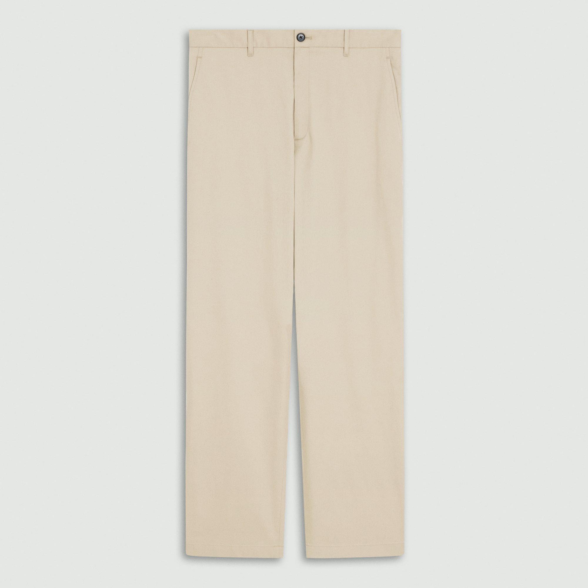 Straight Trousers in Cotton-Blend Twill