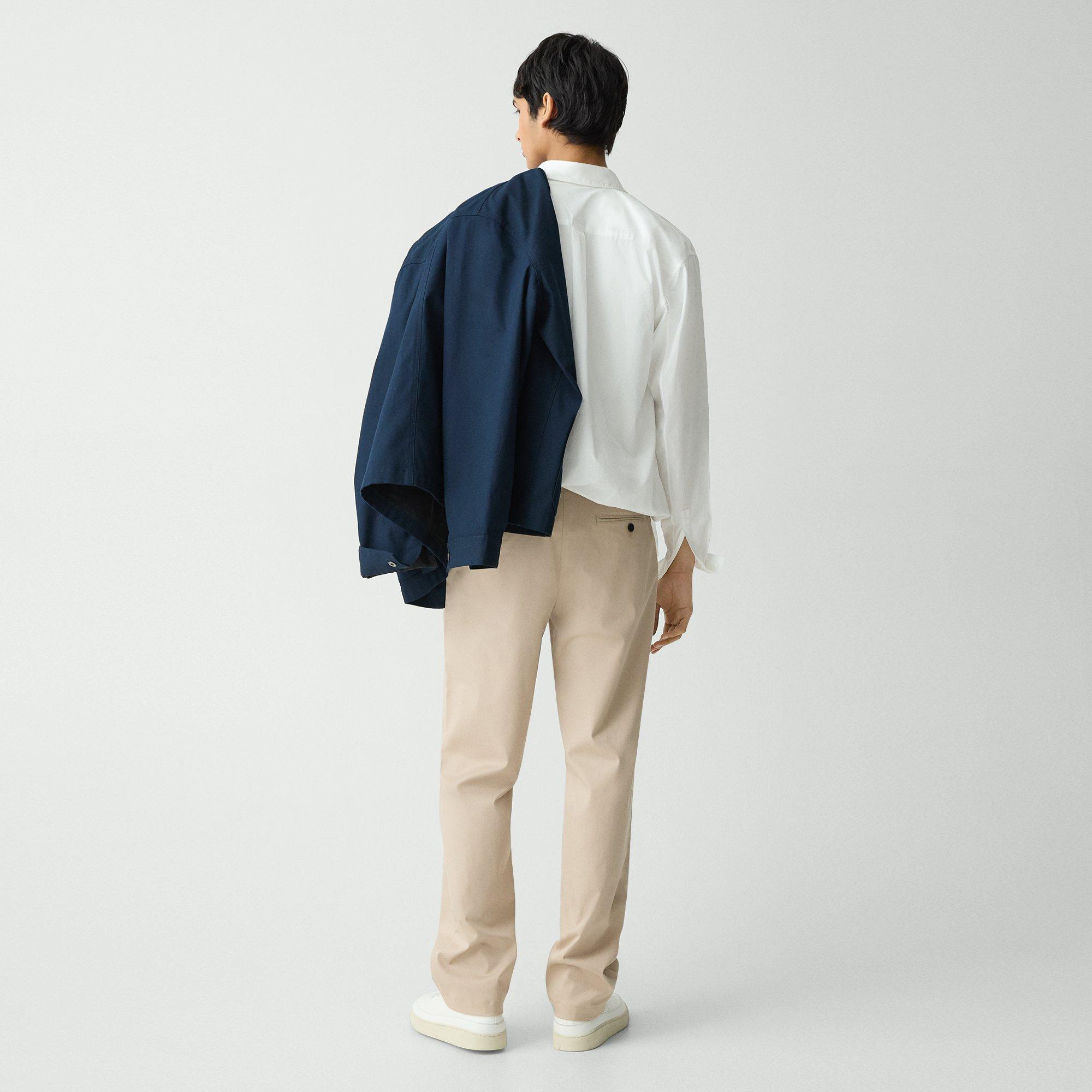 Straight Trousers in Cotton-Blend Twill