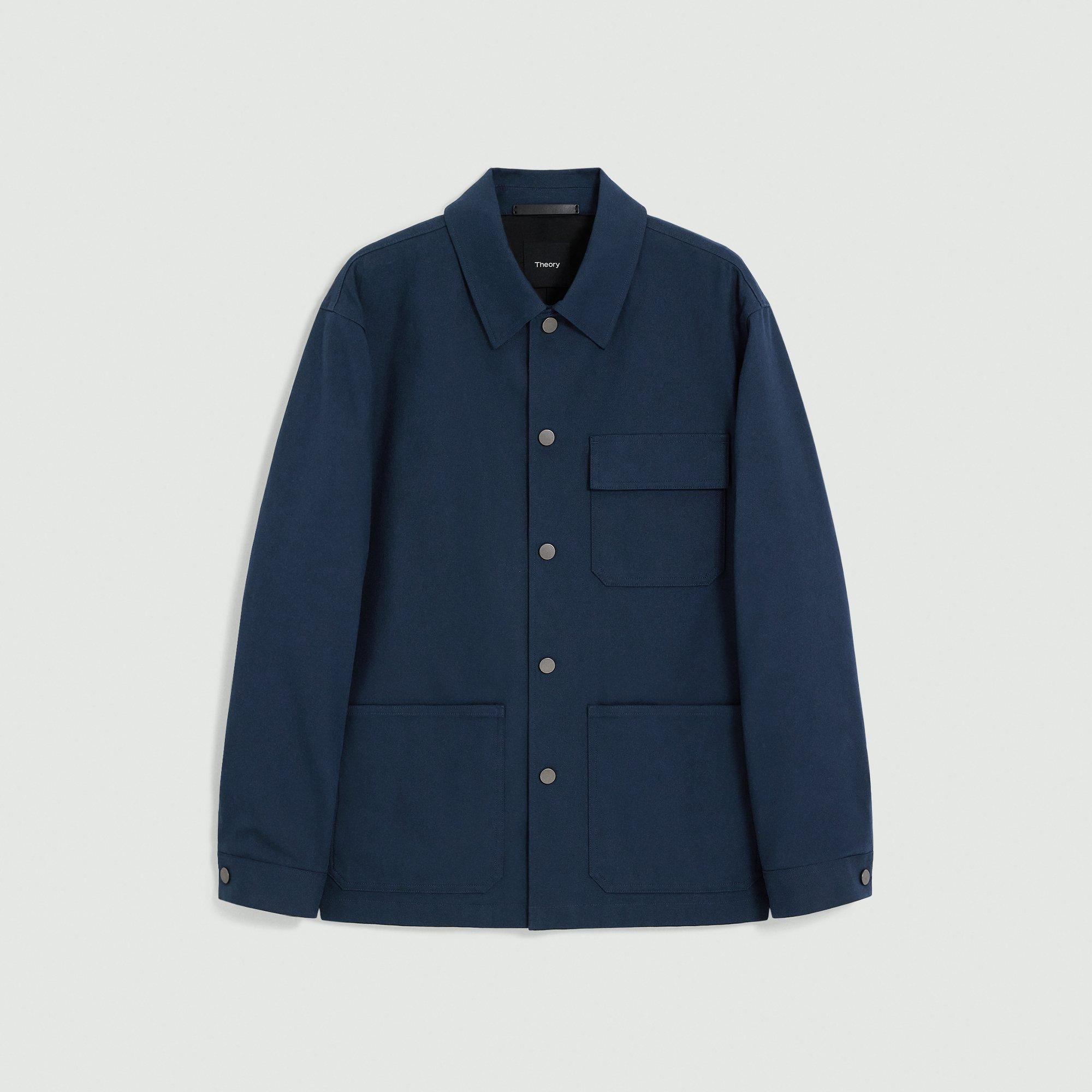 Utility Coat in Stretch Cotton Canvas