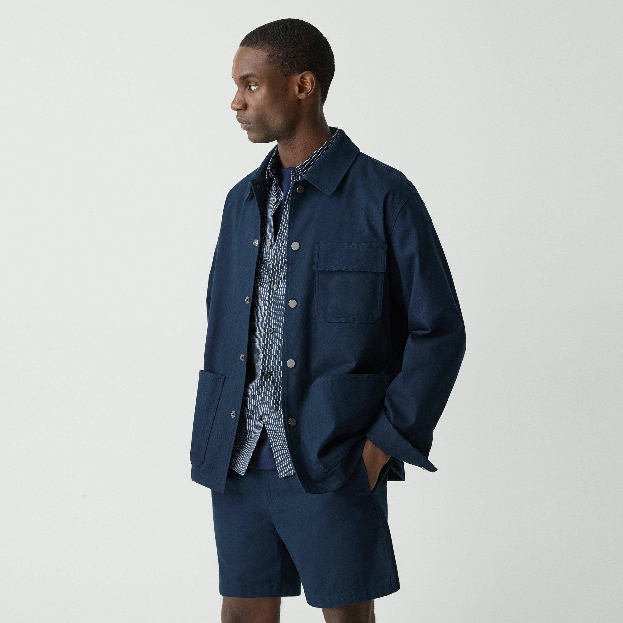 Utility Coat in Stretch Cotton Canvas