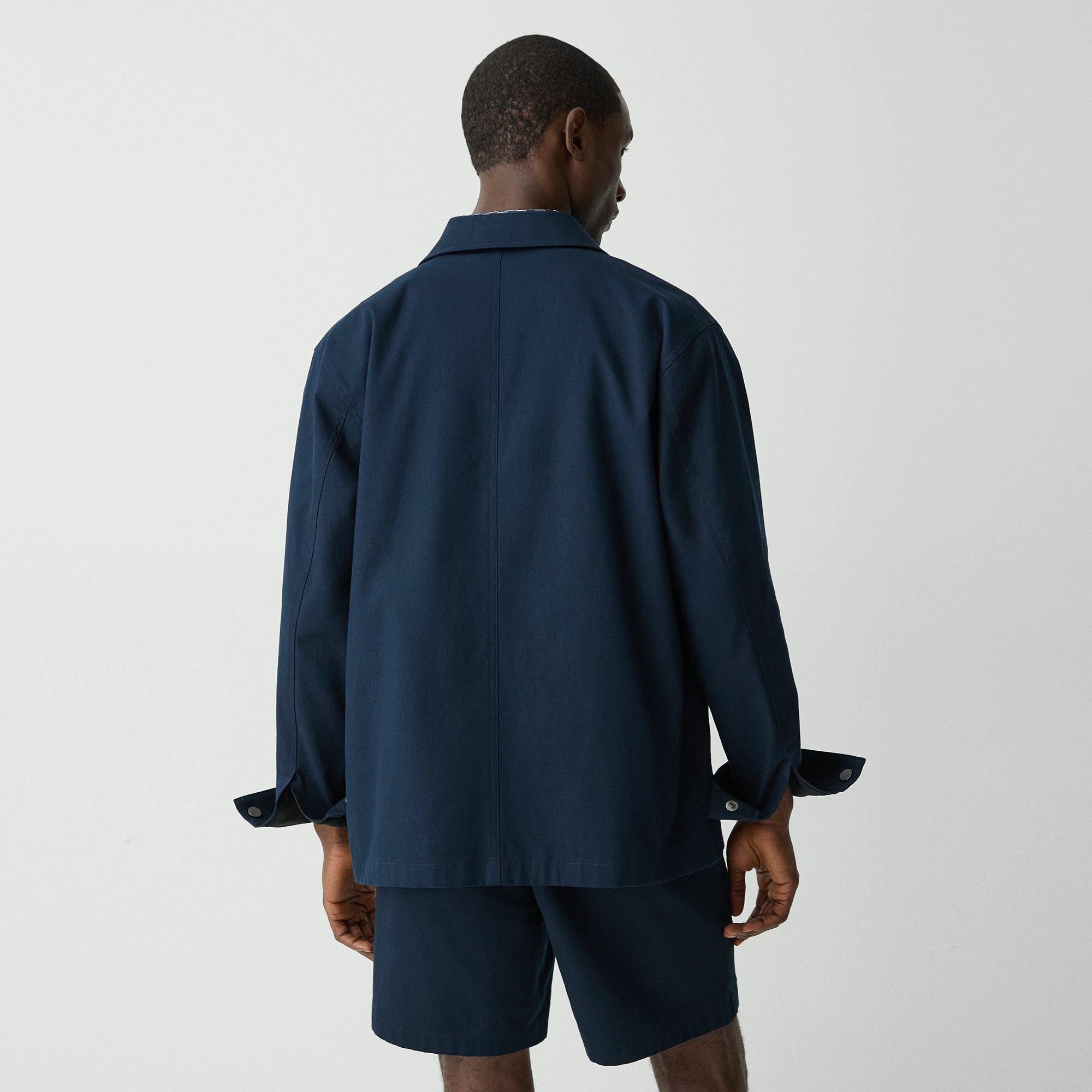 Utility Coat in Stretch Cotton Canvas