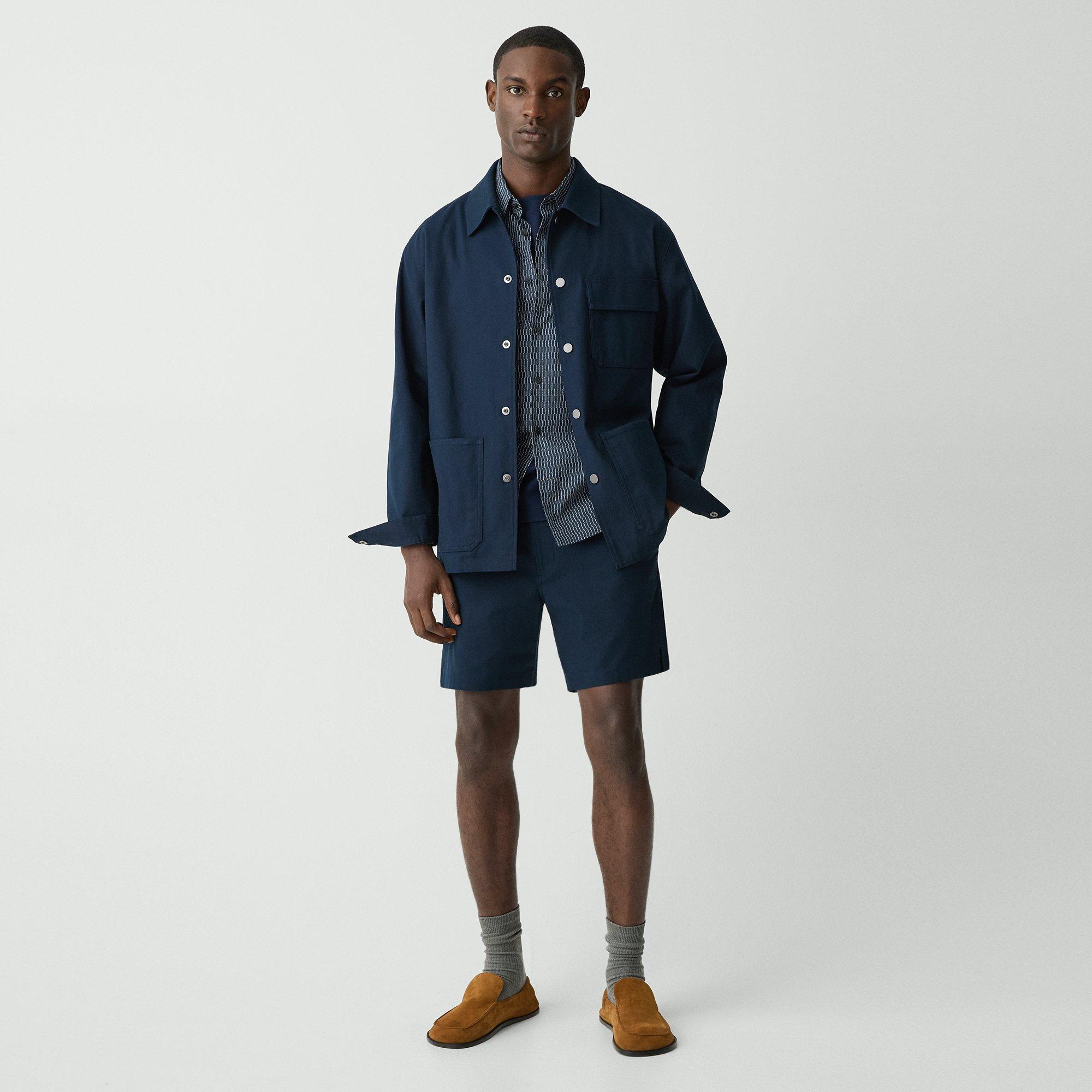 Utility Coat in Stretch Cotton Canvas