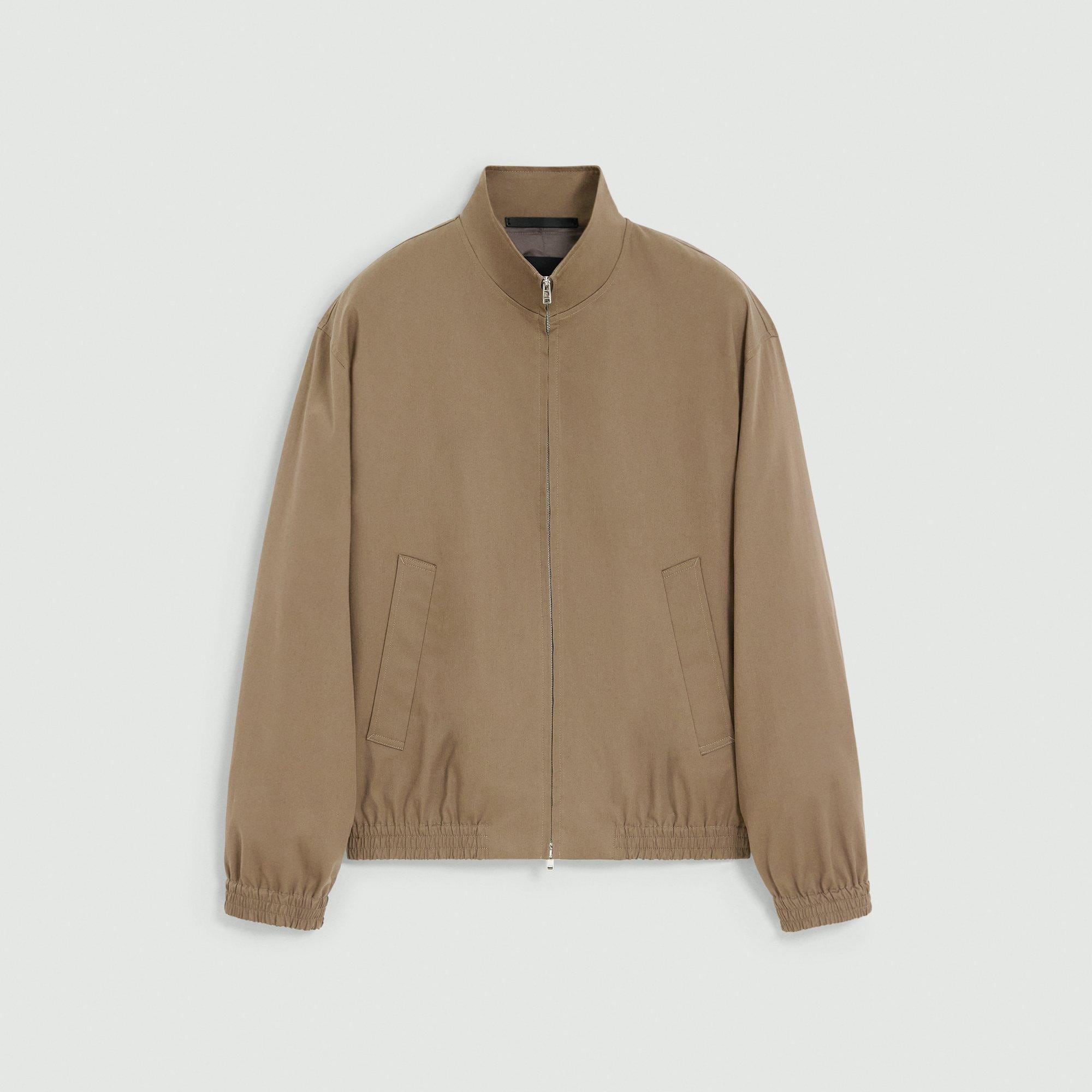 Cotton-Blend Twill Stand Collar Jacket | Theory