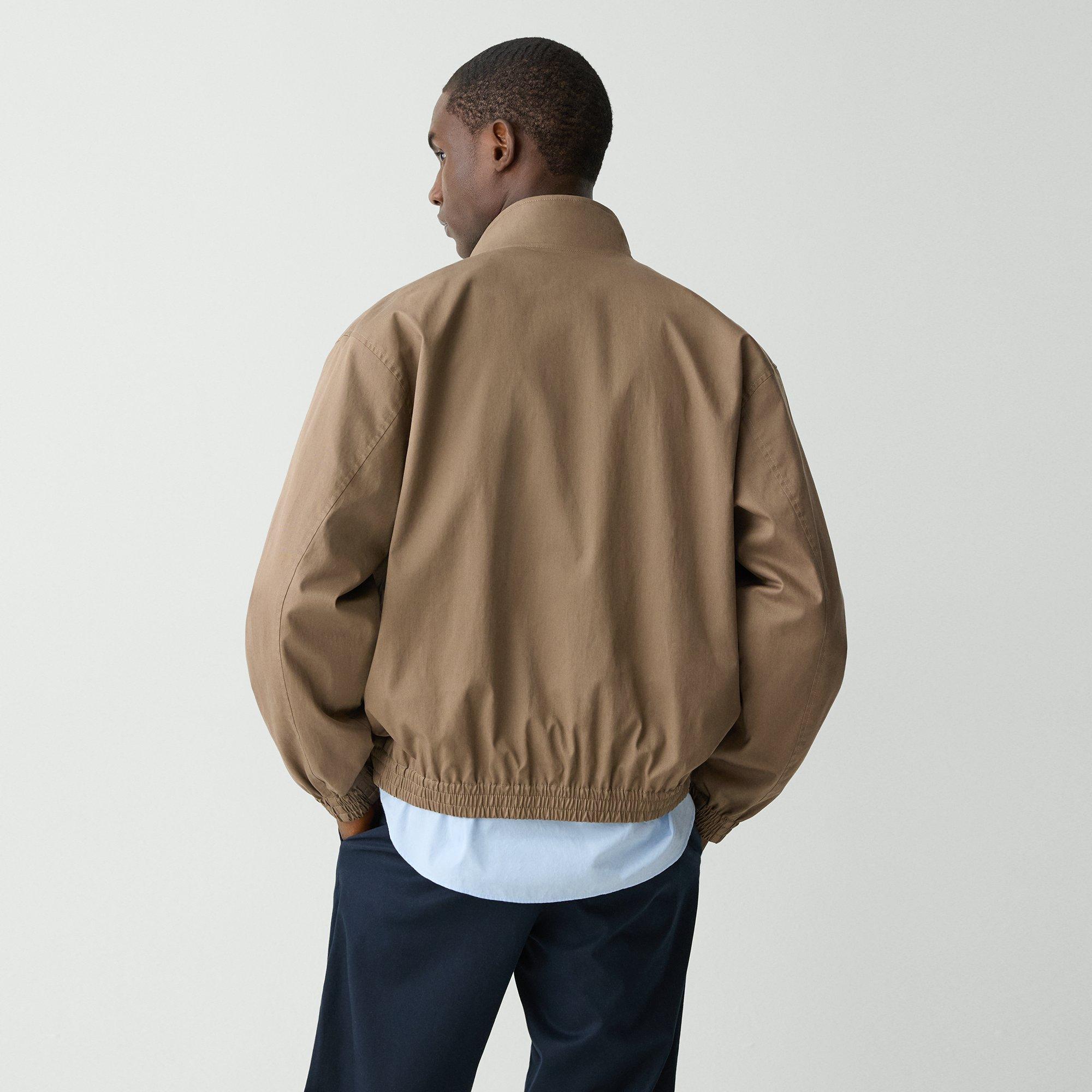 Stand Collar Jacket in Cotton-Blend Twill