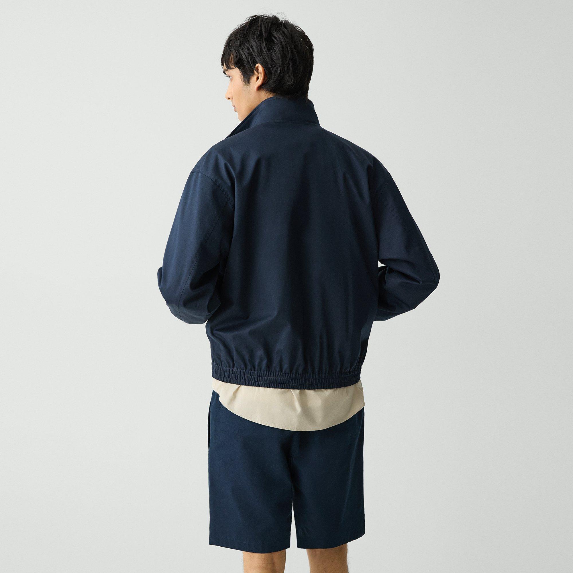 Stand Collar Jacket in Cotton-Blend Twill