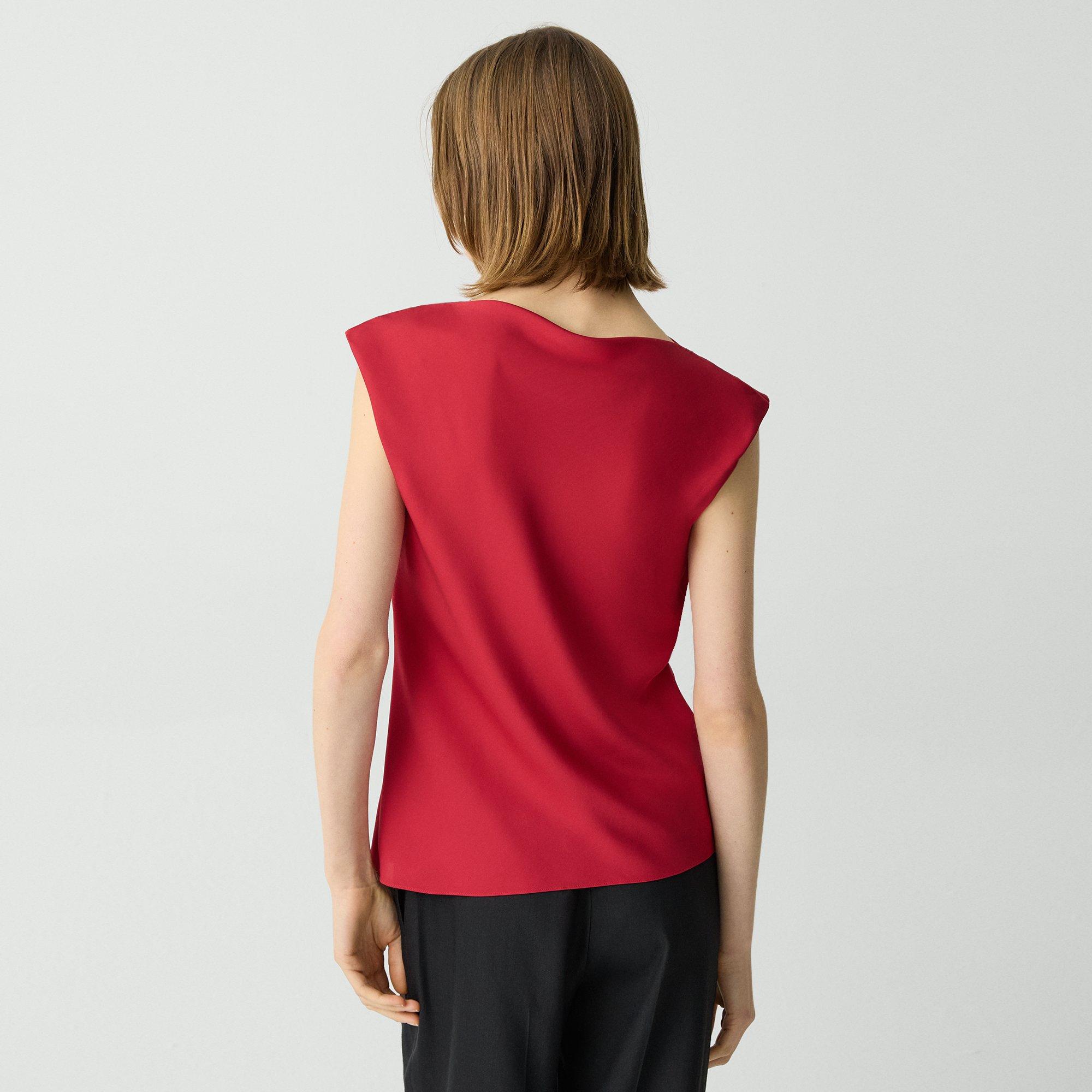 Cowl Neck Top in Silk Georgette