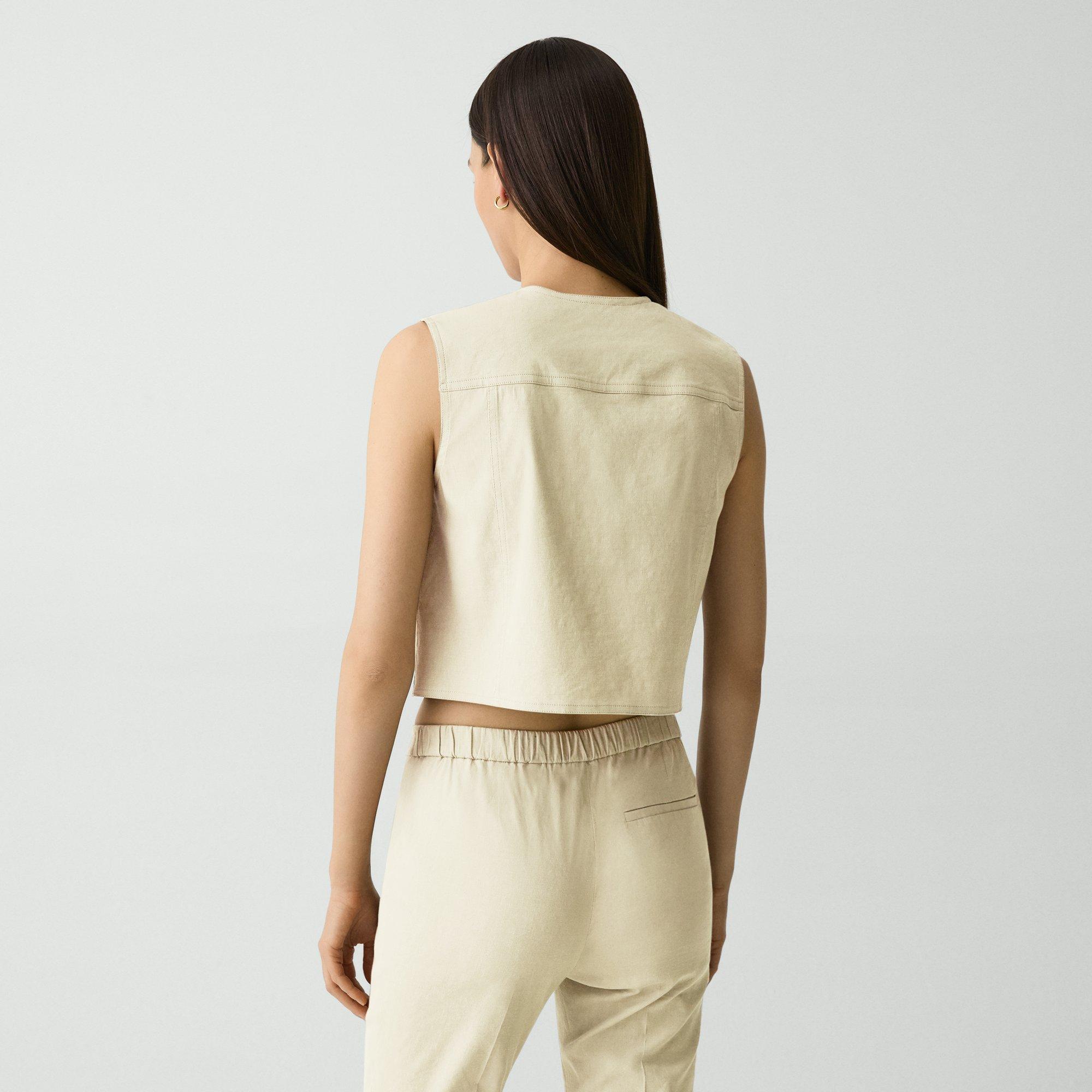 Trucker Vest in Good Linen