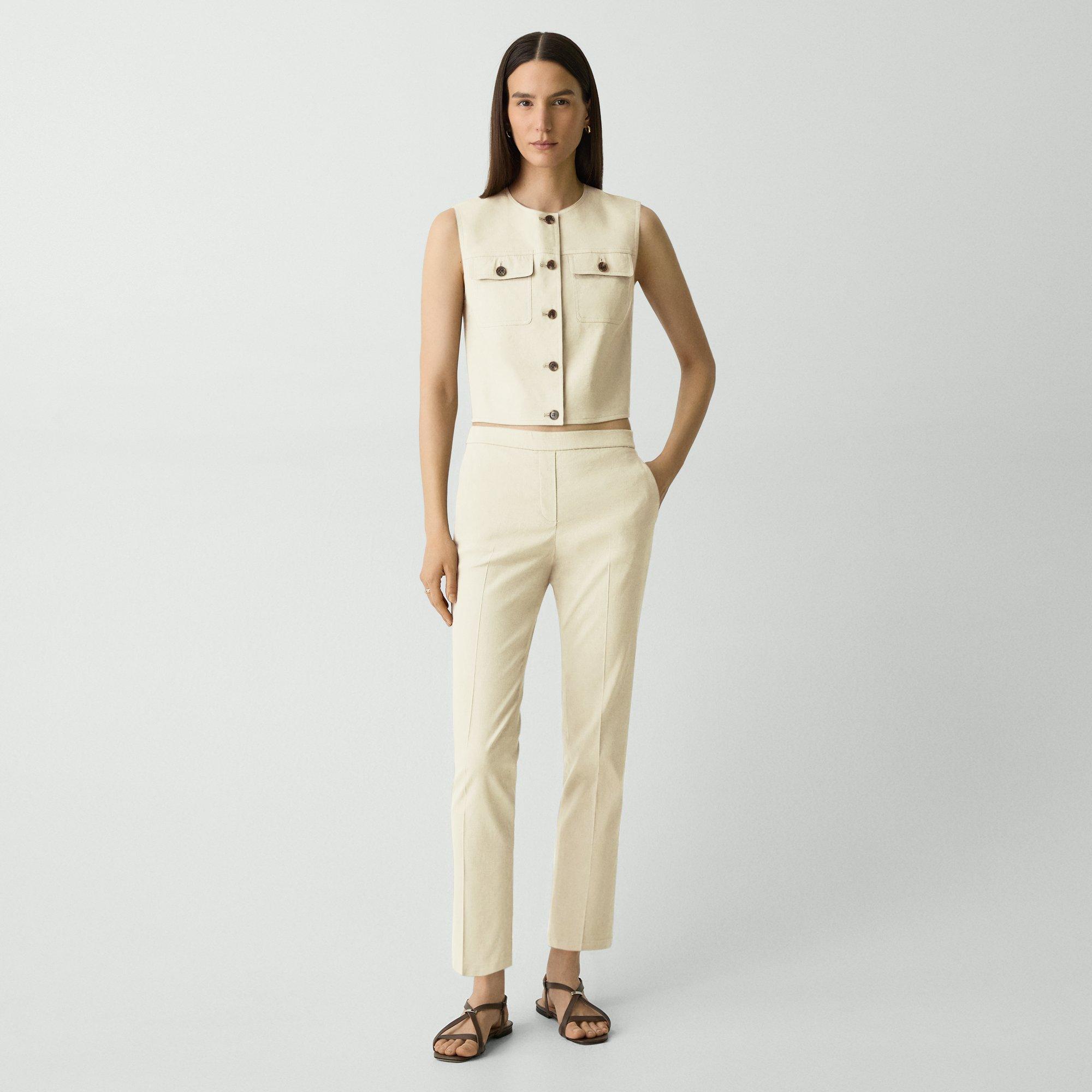 Trucker Vest in Good Linen