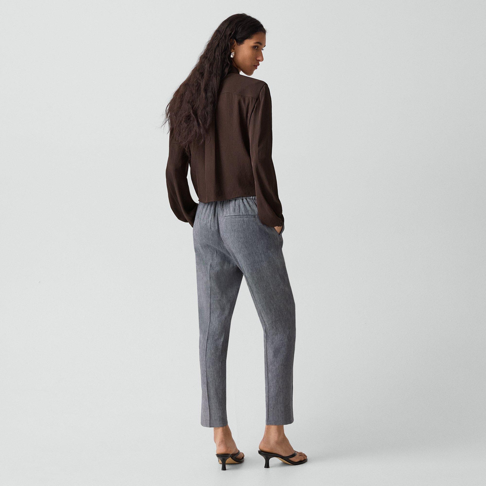 Treeca Pull-On Pant in Fluid Linen