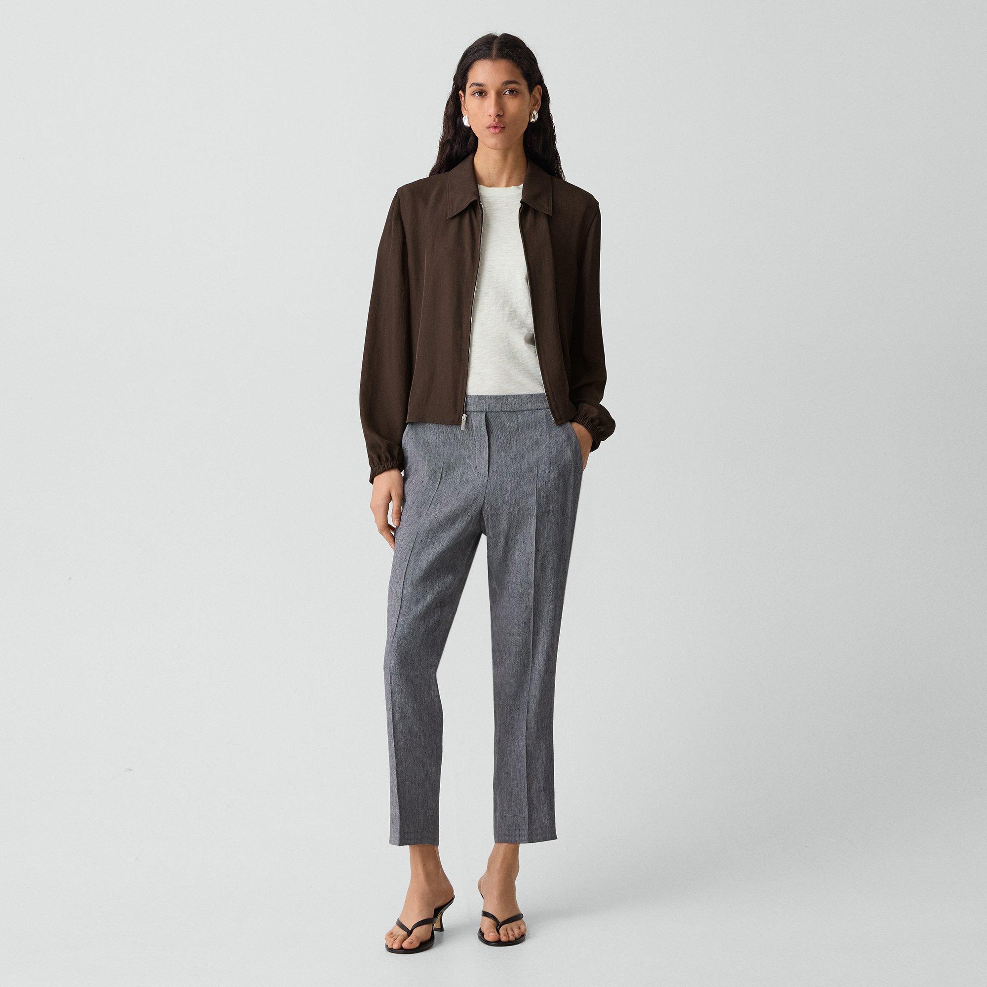 Treeca Pull-On Pant in Fluid Linen