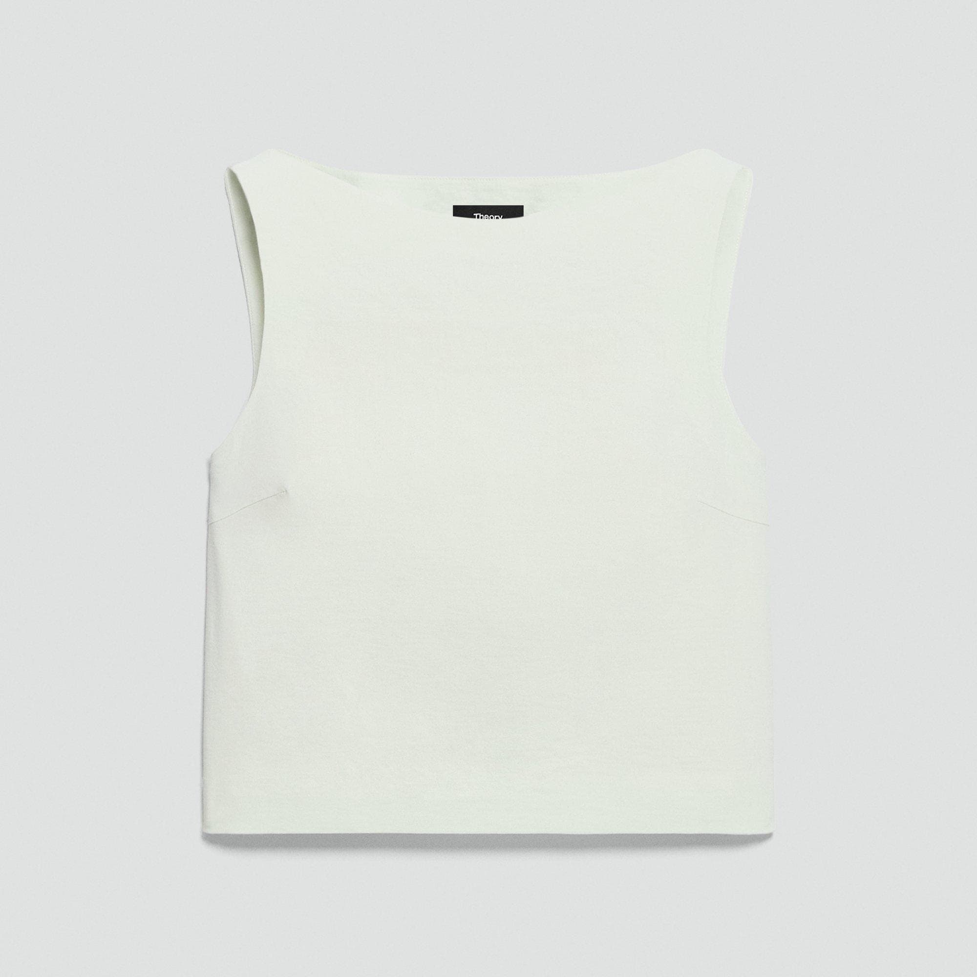 Sleeveless Boatneck Top in Good Linen