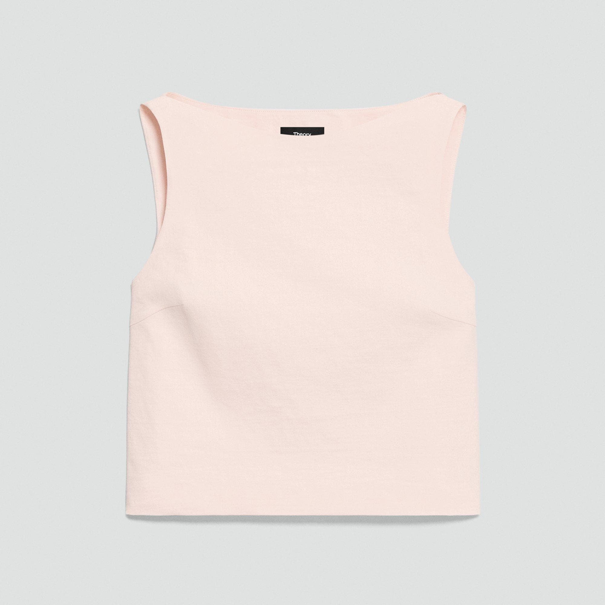 Sleeveless Boatneck Top in Good Linen