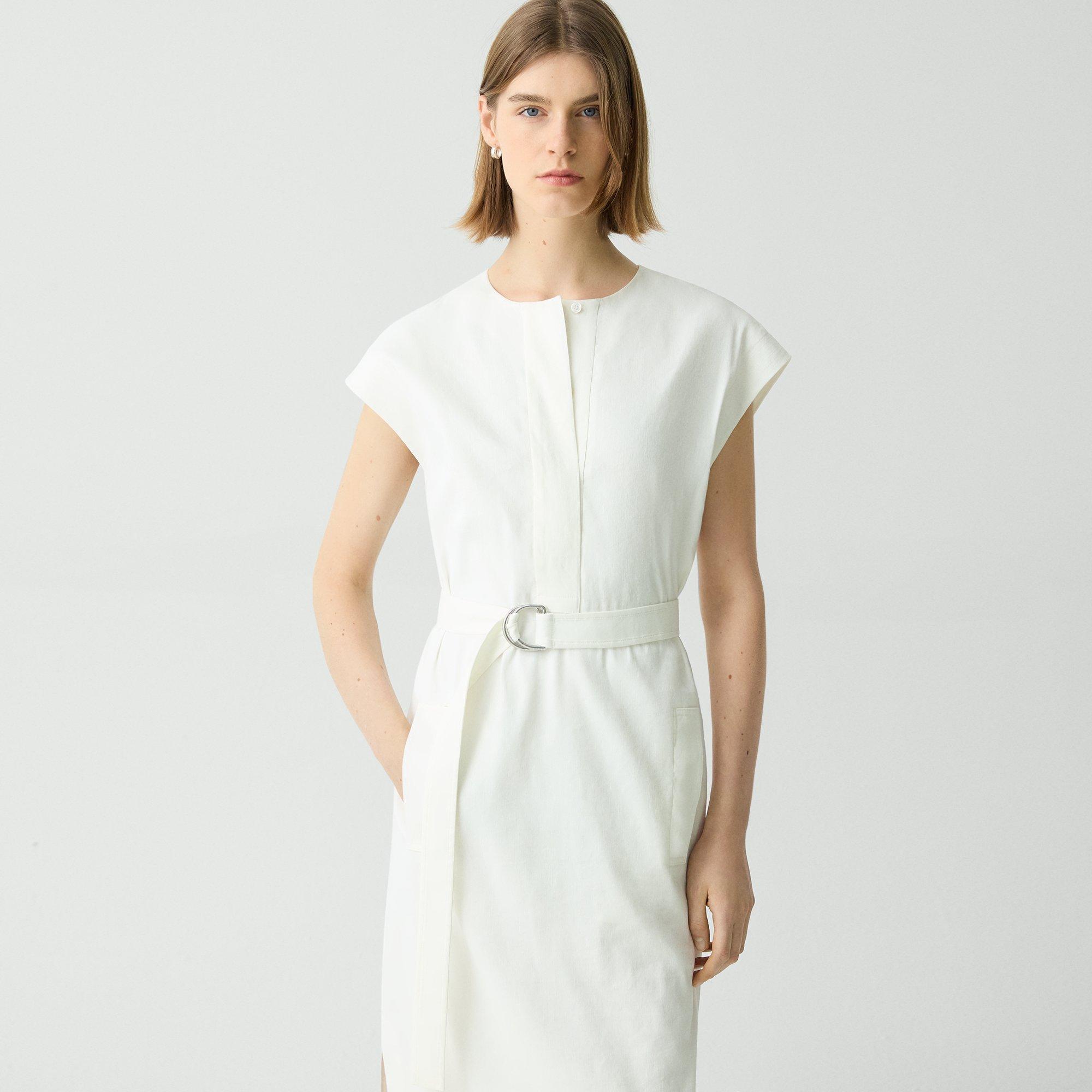 Belted Midi Dress in Good Linen