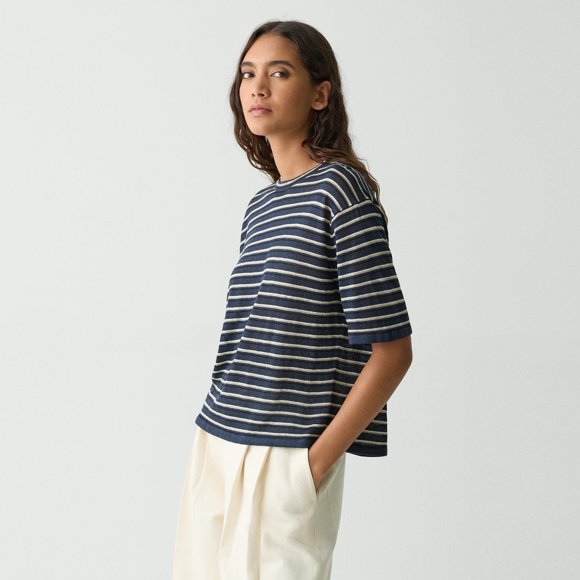 Boyfriend Tee in Linen-Blend