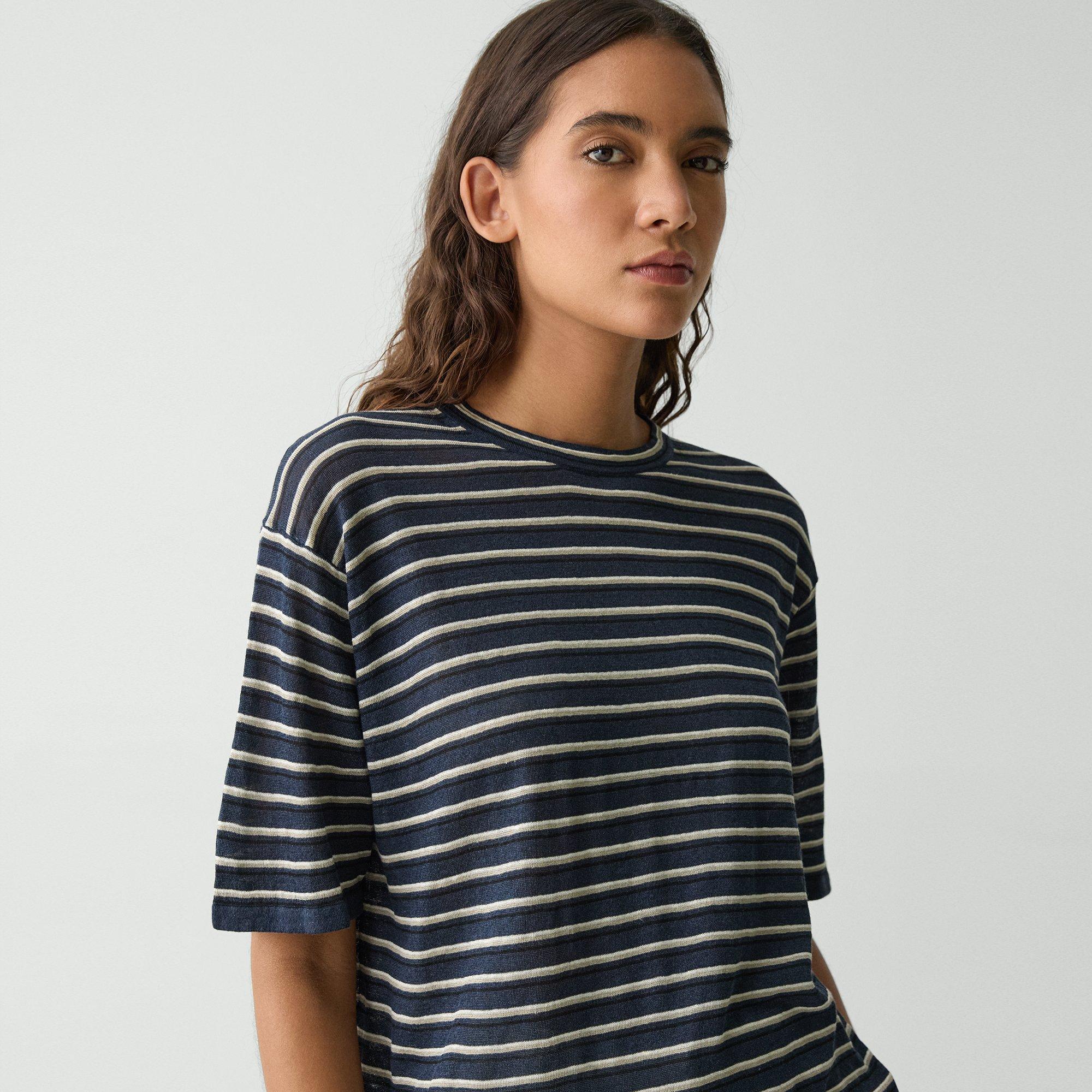 Boyfriend Tee in Linen-Blend