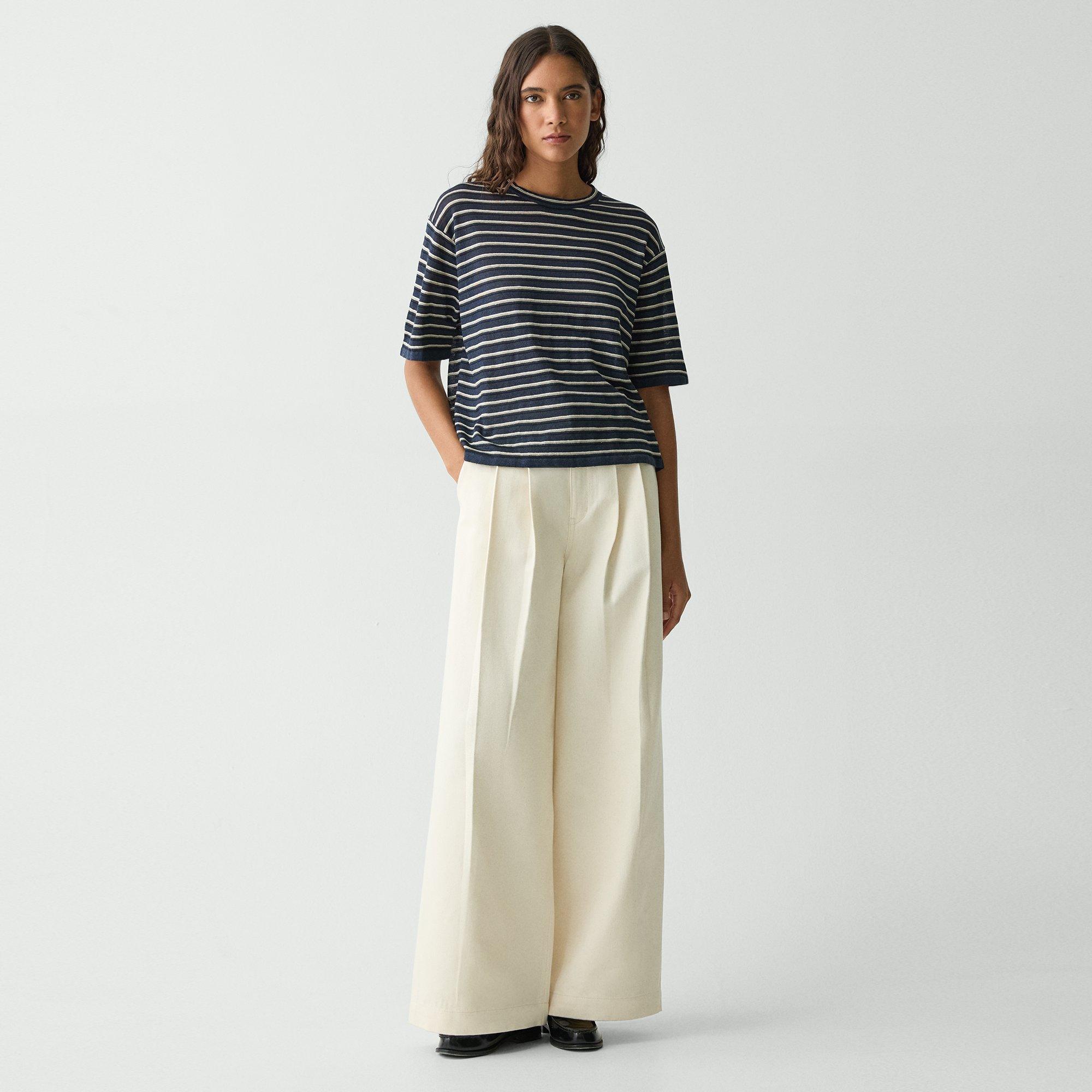 Boyfriend Tee in Linen-Blend