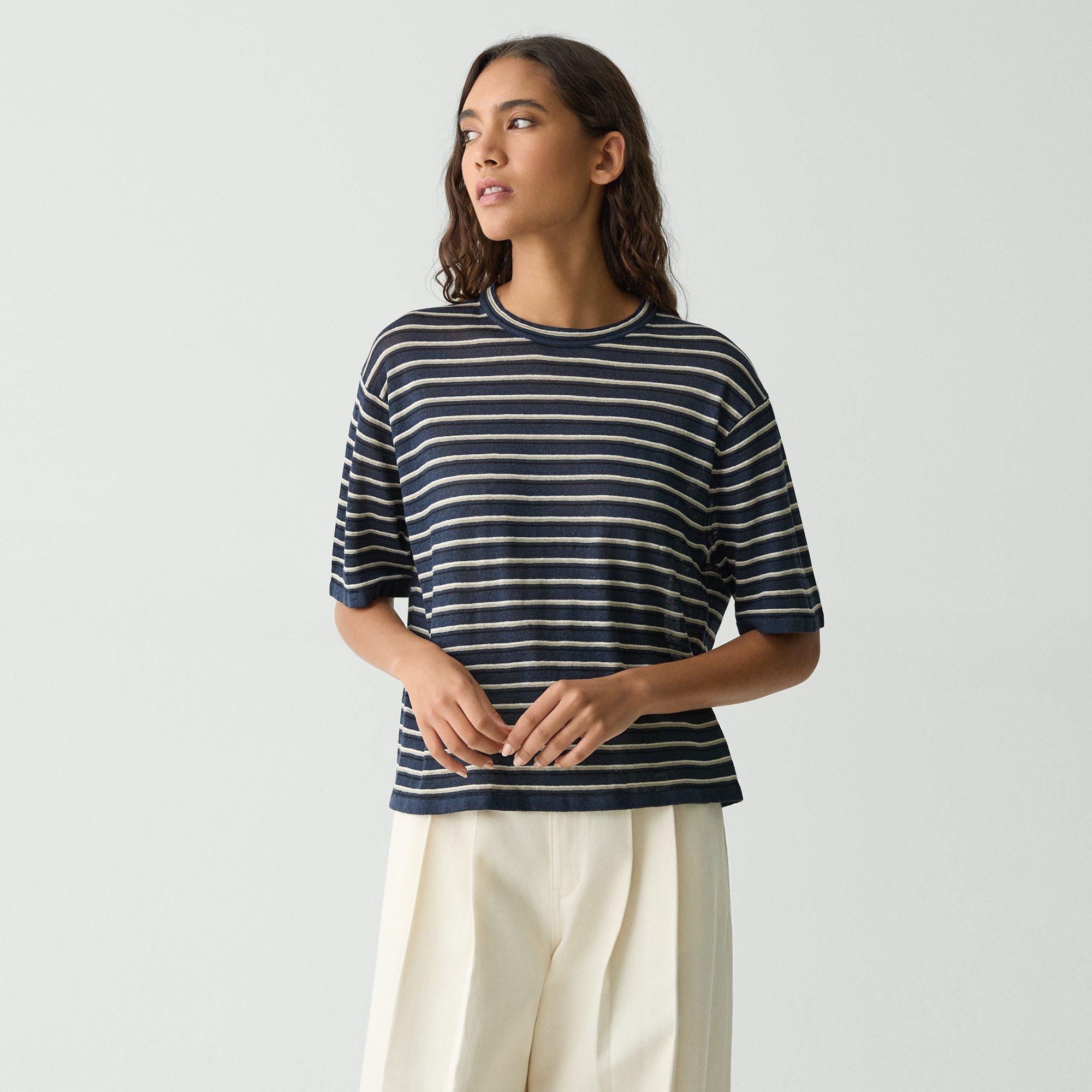 Boyfriend Tee in Linen-Blend