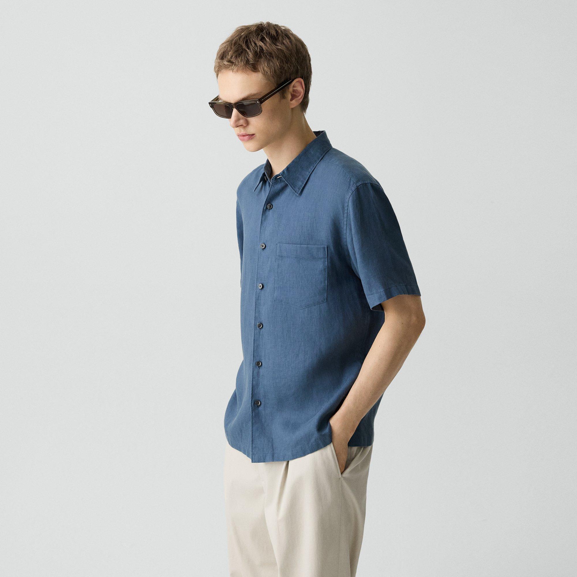 Irving Short-Sleeve Shirt in Relaxed Linen